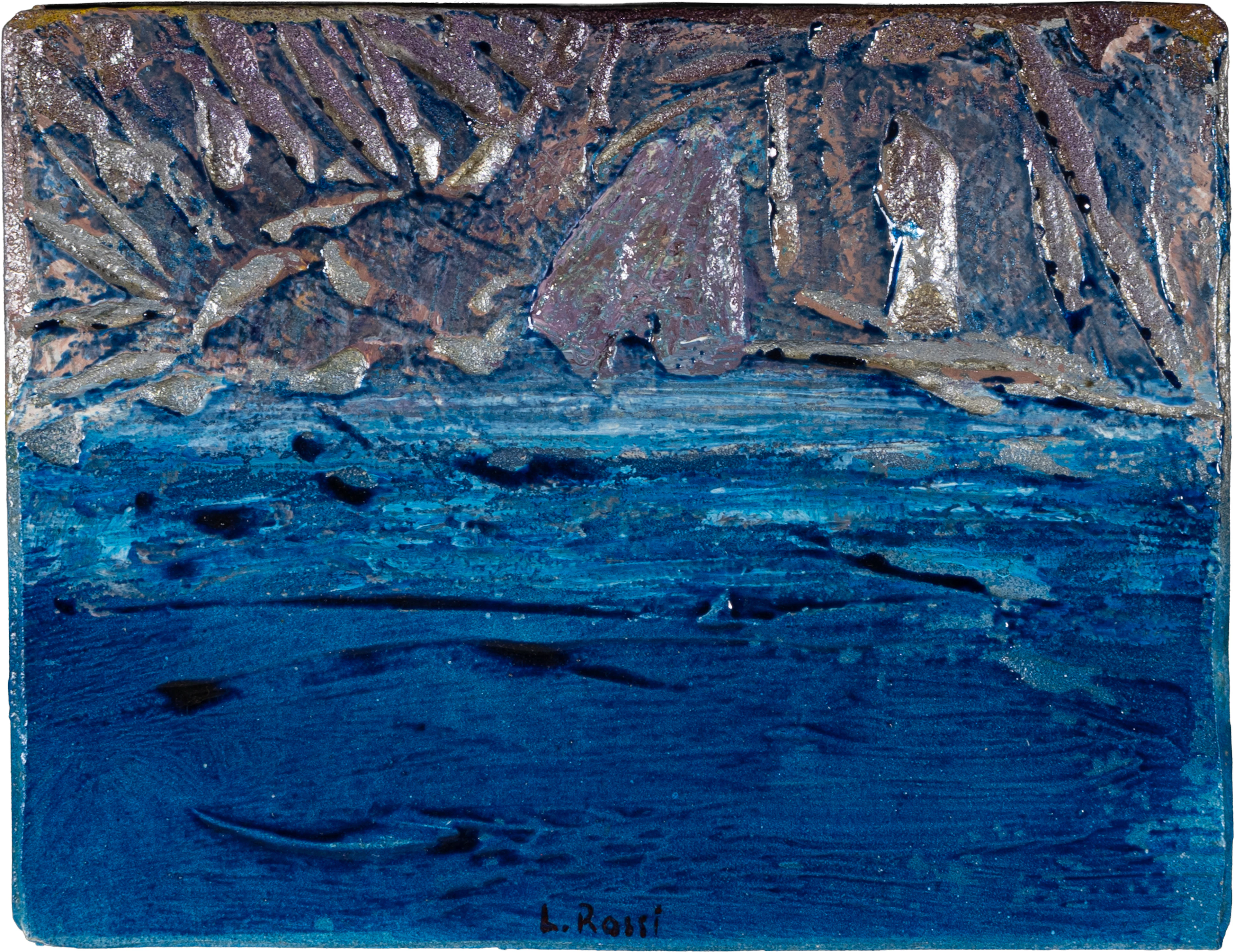 LUCIANO ROSSI Le grotte della Sardegna 2012 Tecnica mista e colla