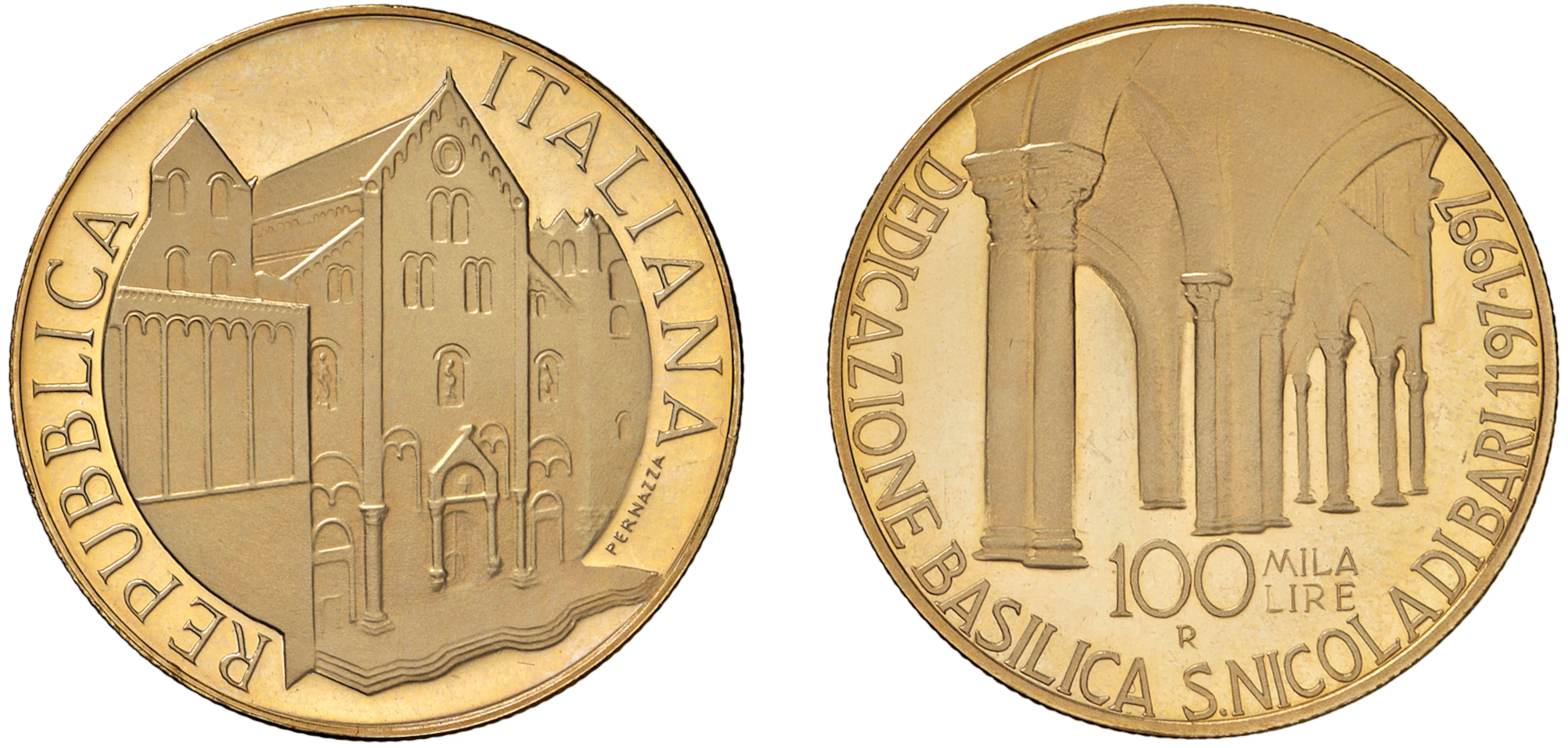 REPUBBLICA ITALIANA 50000+100000 Lire, San Nicola da Bari e Sant'Ambrogio
