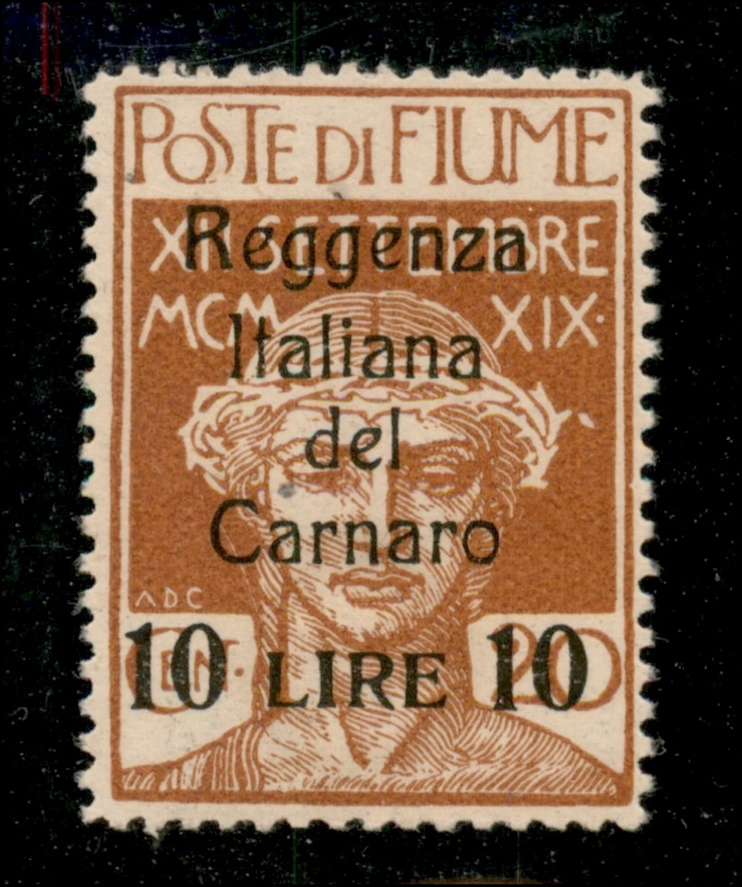 Occupazioni I guerra mondiale - Fiume - 1920 Esemplare del 10 lire