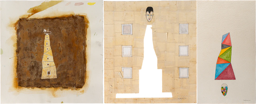 MARA MOSCHINI (1969) Tre disegni Senza titolo 2016 Tecnica mista su