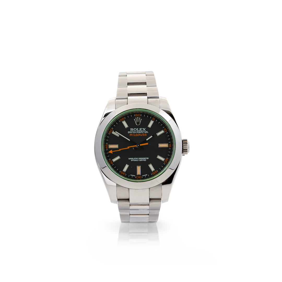 ROLEX Oyster Perpetual Milgauss, ref. 116400GV, 2014. Cassa Oyster