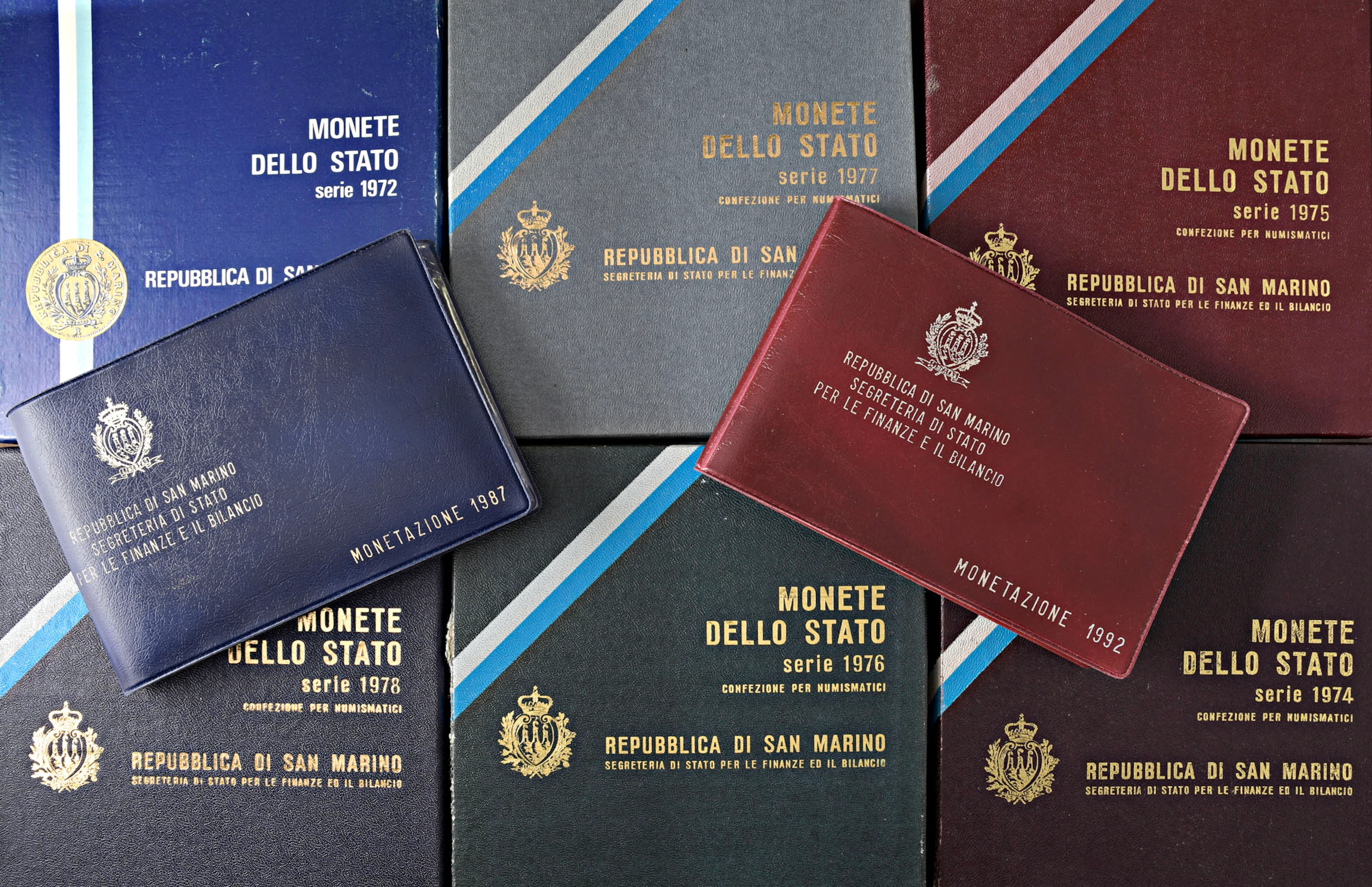 MONETE ITALIANE - San Marino - 1972 - 2001 Giro completo 30 divisionali