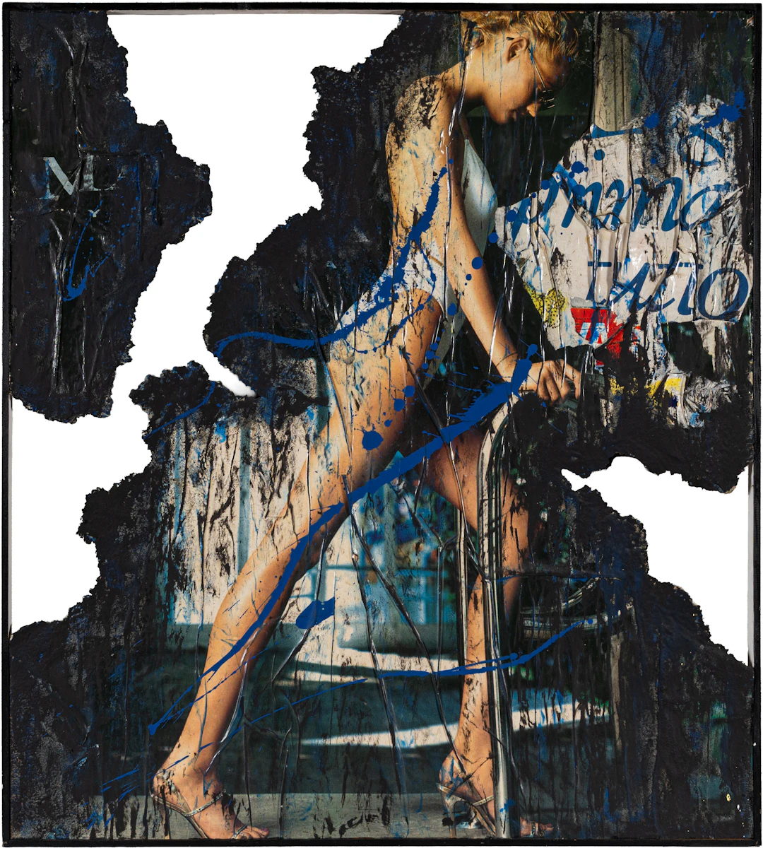 PILLINO (GIUSEPPE DONATI) (1948) Senza titolo Tecnica mista su manifesti