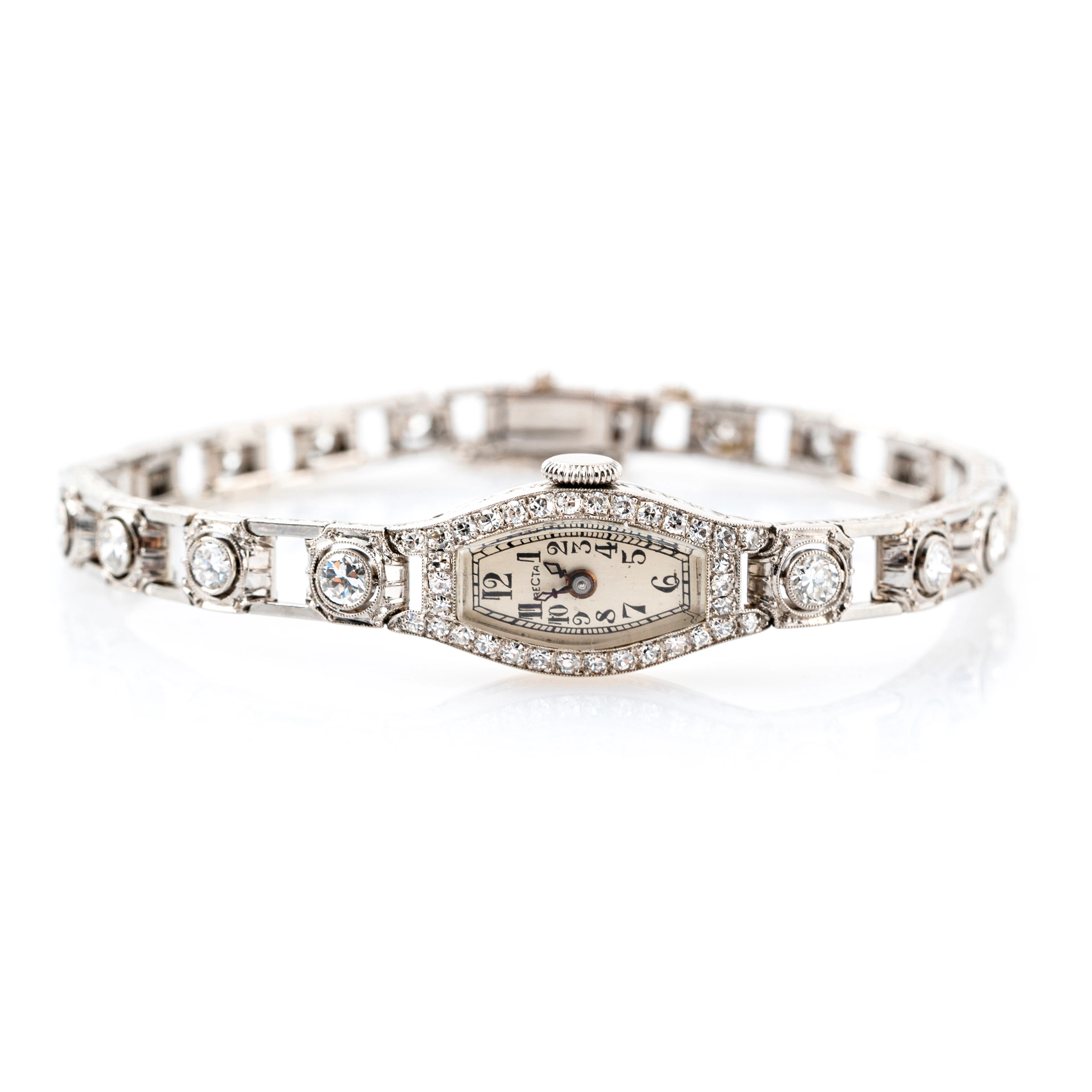 Orologio antico Art DÃ©co con Diamanti. Platino, 19 diamanti di 1.33