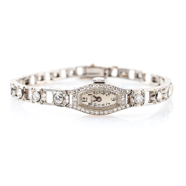 Orologio antico Art DÃ©co con Diamanti. Platino, 19 diamanti di 1.33