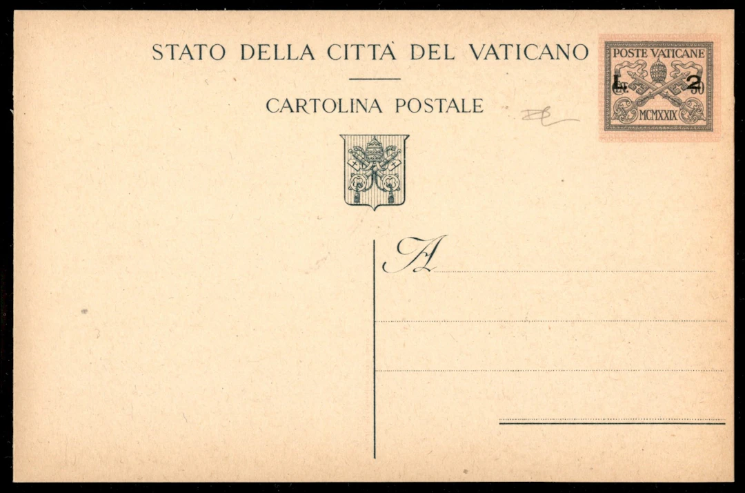 Vaticano - Pio XII - 1947 2 lire su 50 cent (C3) - cartolina postale nuova