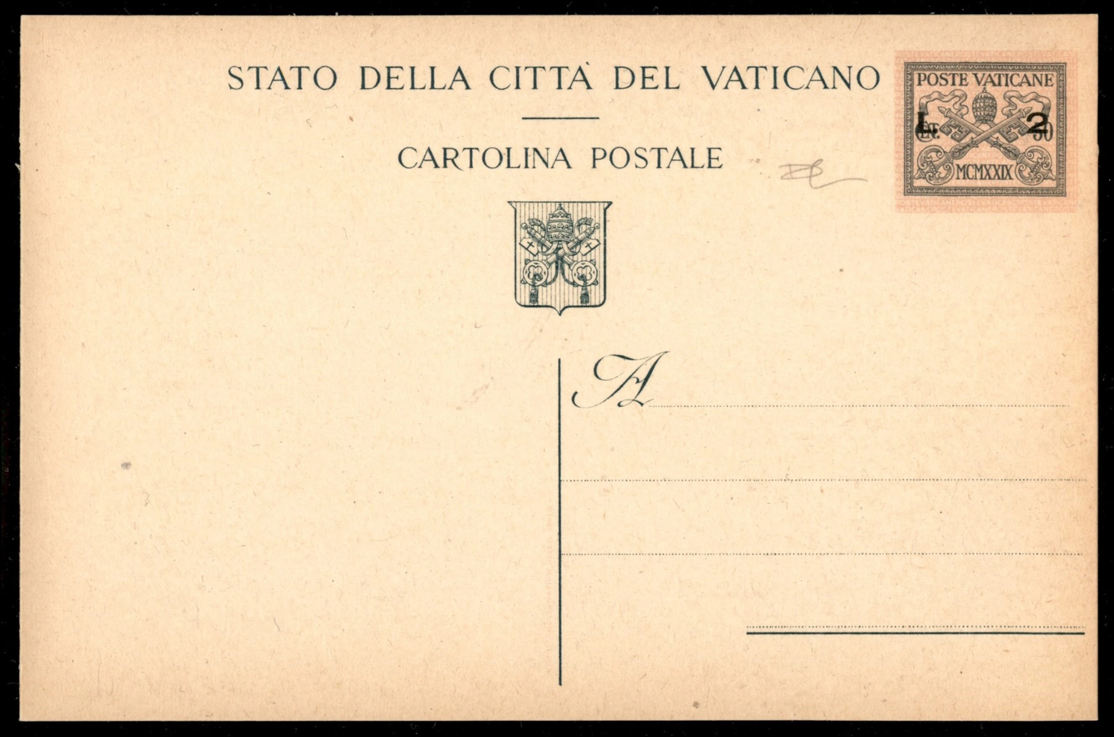 Vaticano - Pio XII - 1947 2 lire su 50 cent (C3) - cartolina postale nuova