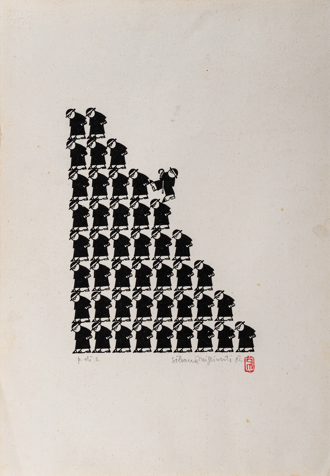 MIGLIORATI SILVANA Senza titolo 1984 Serigrafia; es. p. di s. 49 x