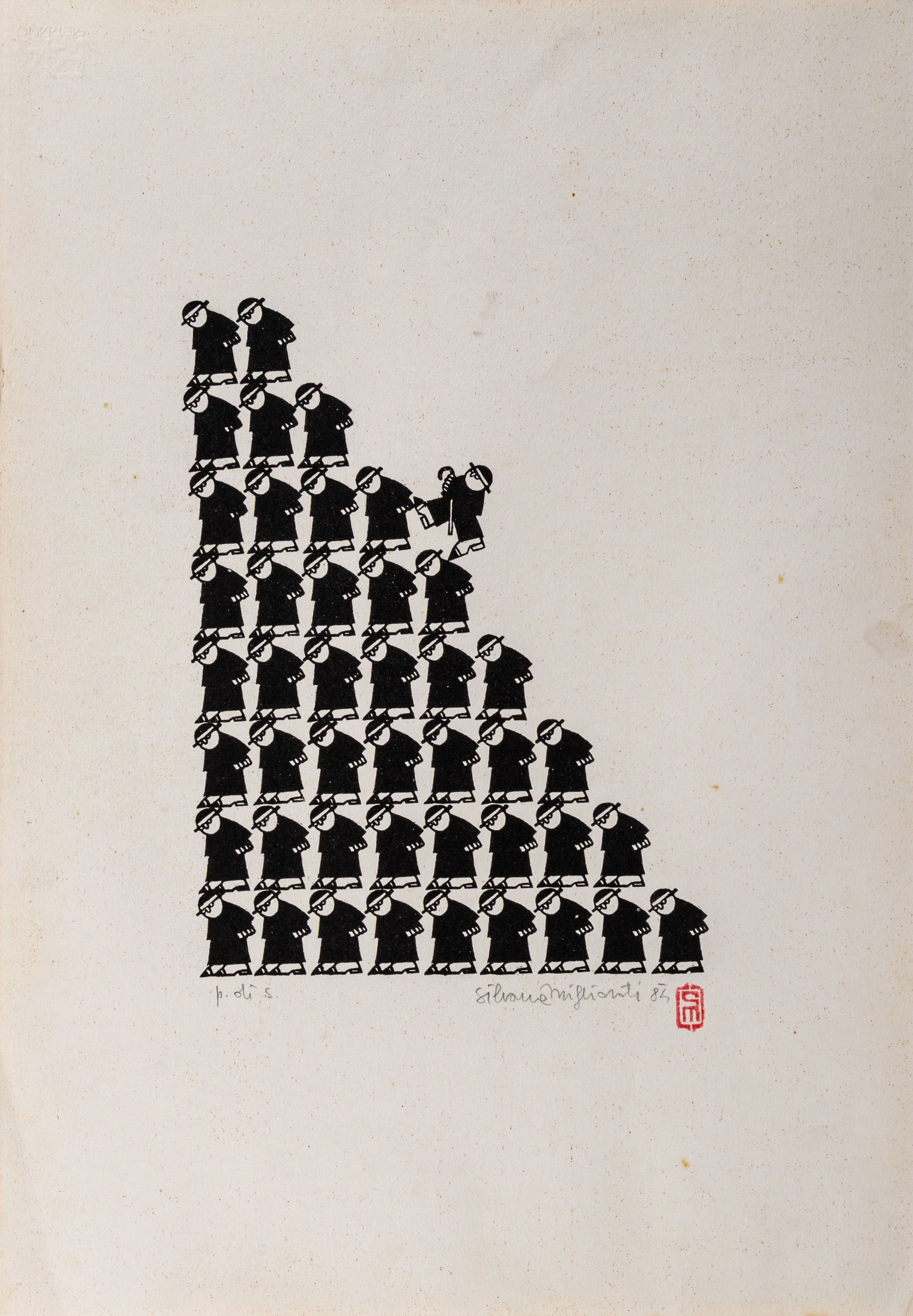 MIGLIORATI SILVANA Senza titolo 1984 Serigrafia; es. p. di s. 49 x