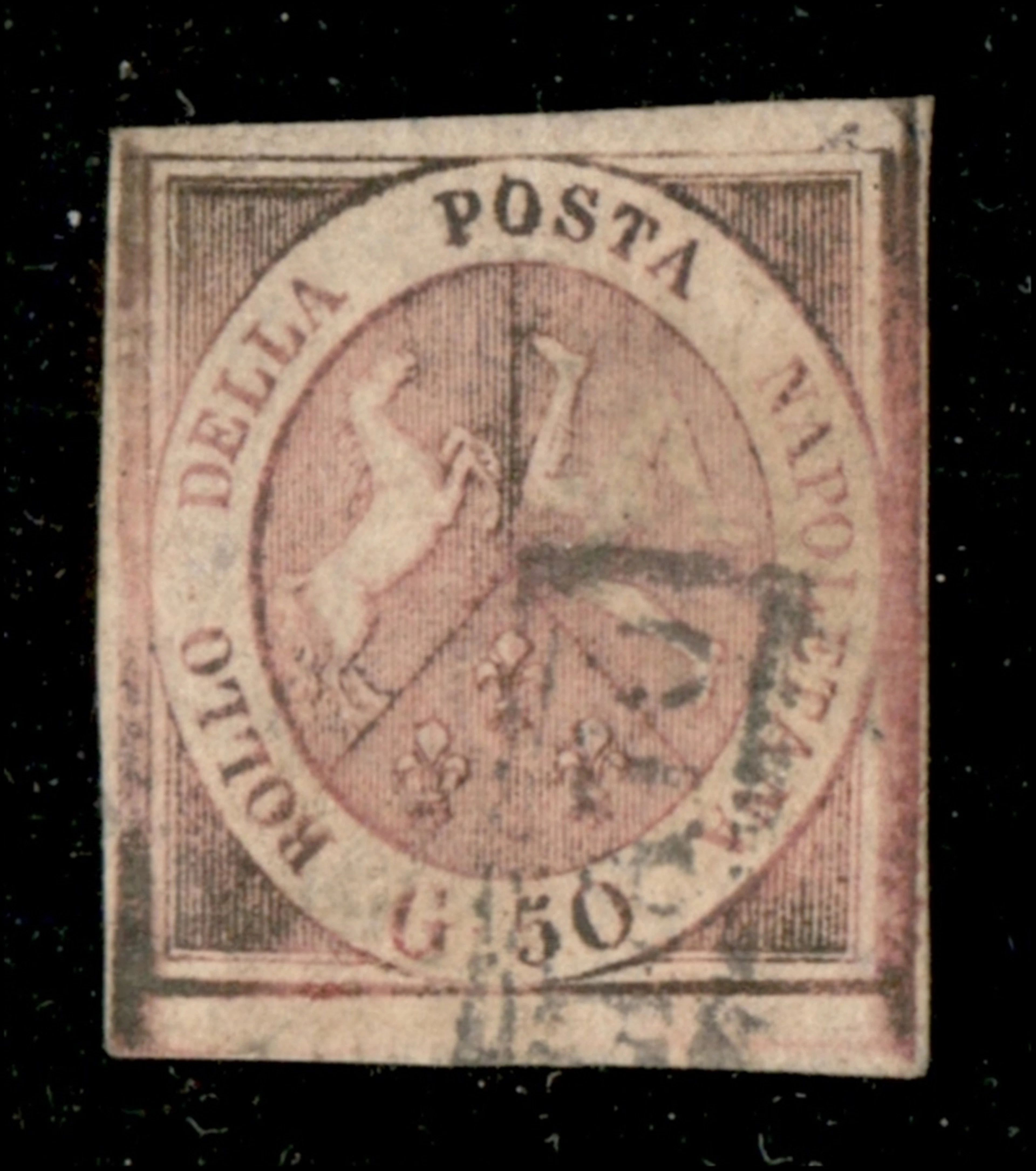 Antichi Stati Italiani - Napoli - 1859 Esemplare del 50 grana rosa