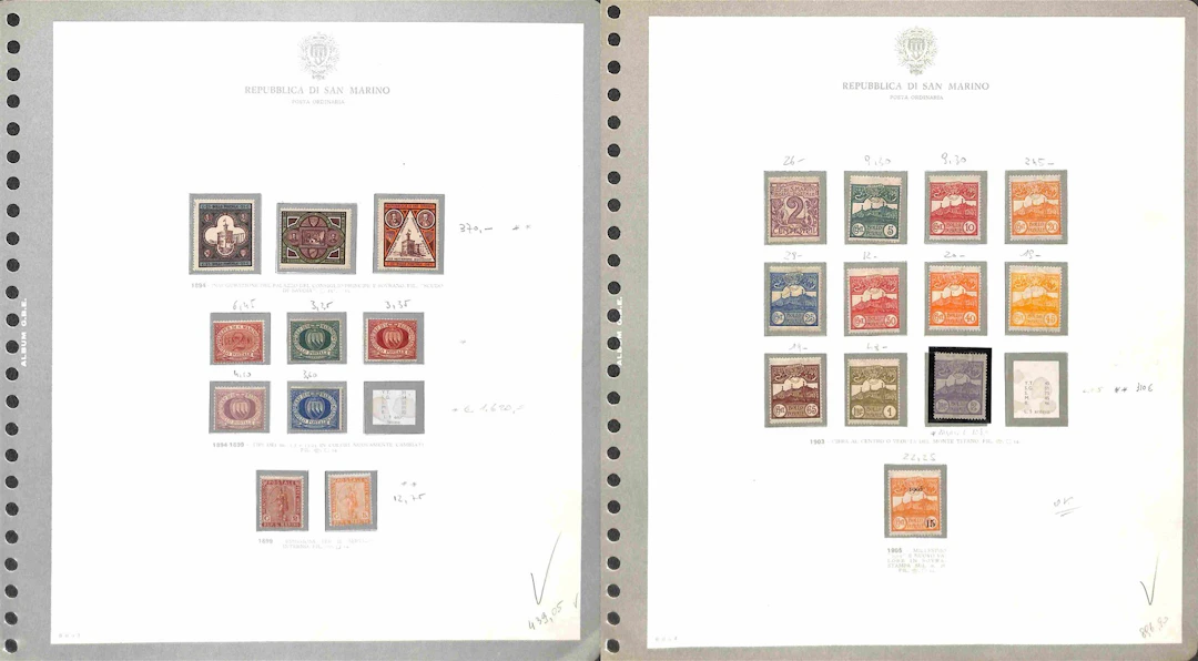 Lotti e Collezioni - Area Italiana - SAN MARINO - 1877/2004 Collezione