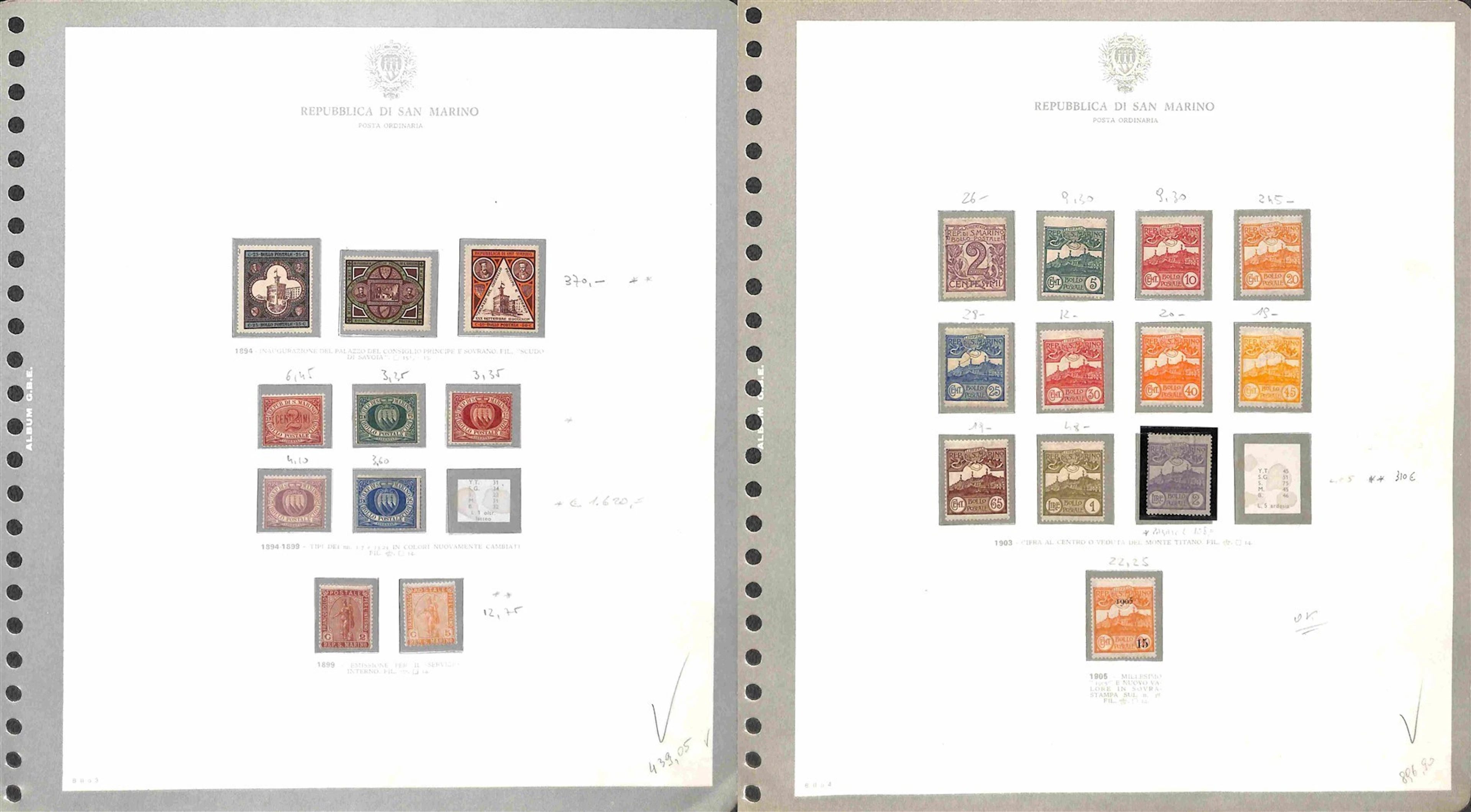 Lotti e Collezioni - Area Italiana - SAN MARINO - 1877/2004 Collezione