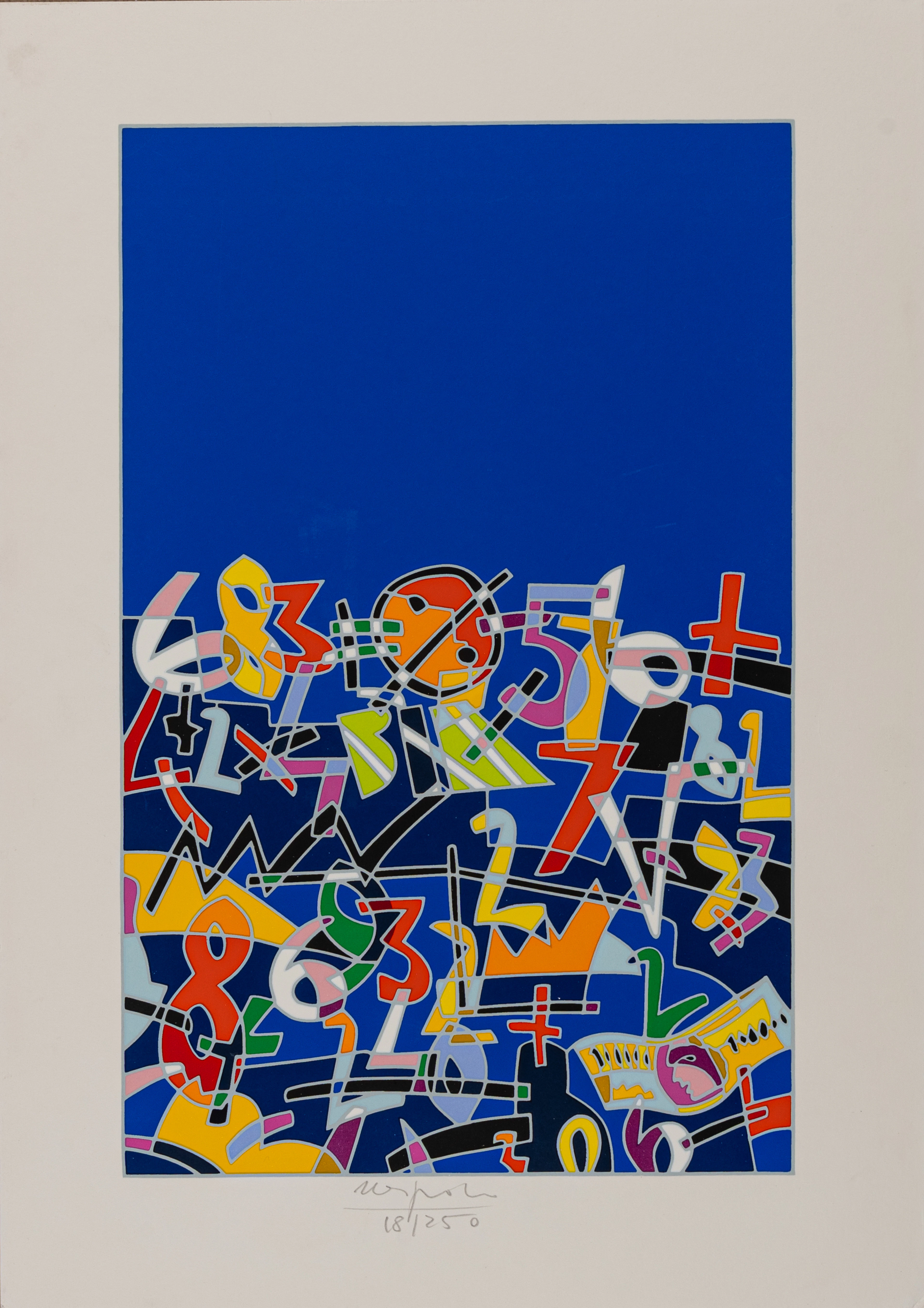 UGO NESPOLO (1941) Senza titolo Serigrafia su carta HahnemÃ¼hle; es.