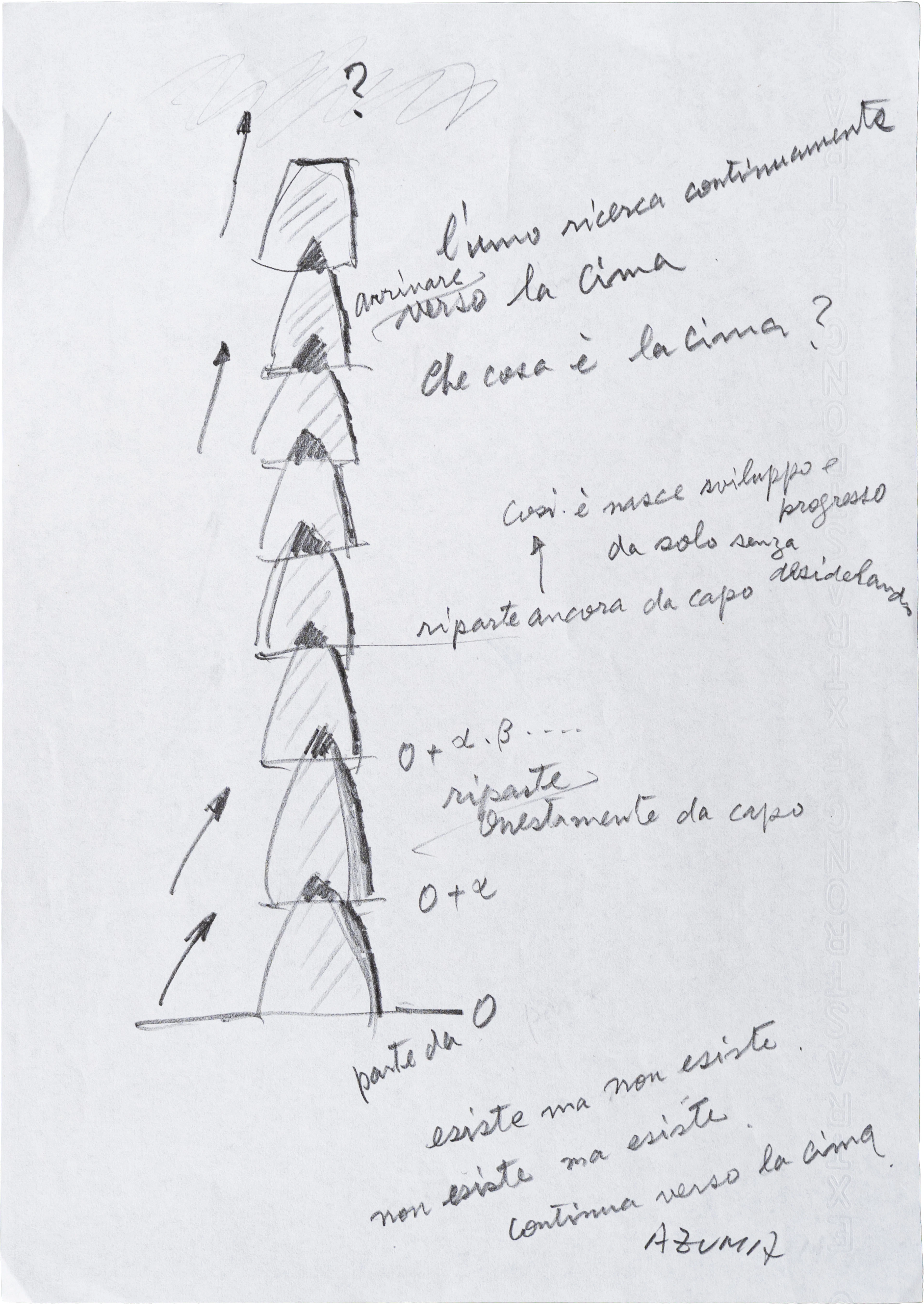 KENGIRO AZUMA (1926 - 2016) Coppia di disegni. Senza titolo A. Matita