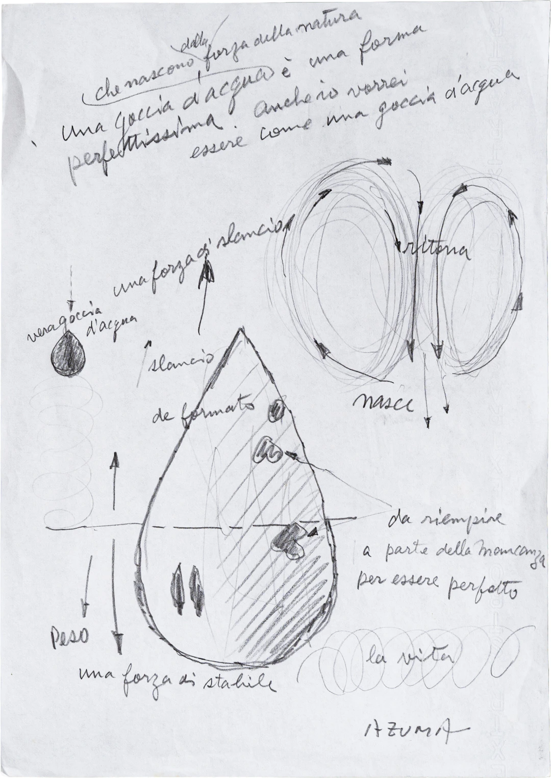 KENGIRO AZUMA (1926 - 2016) Coppia di disegni. Senza titolo A. Matita