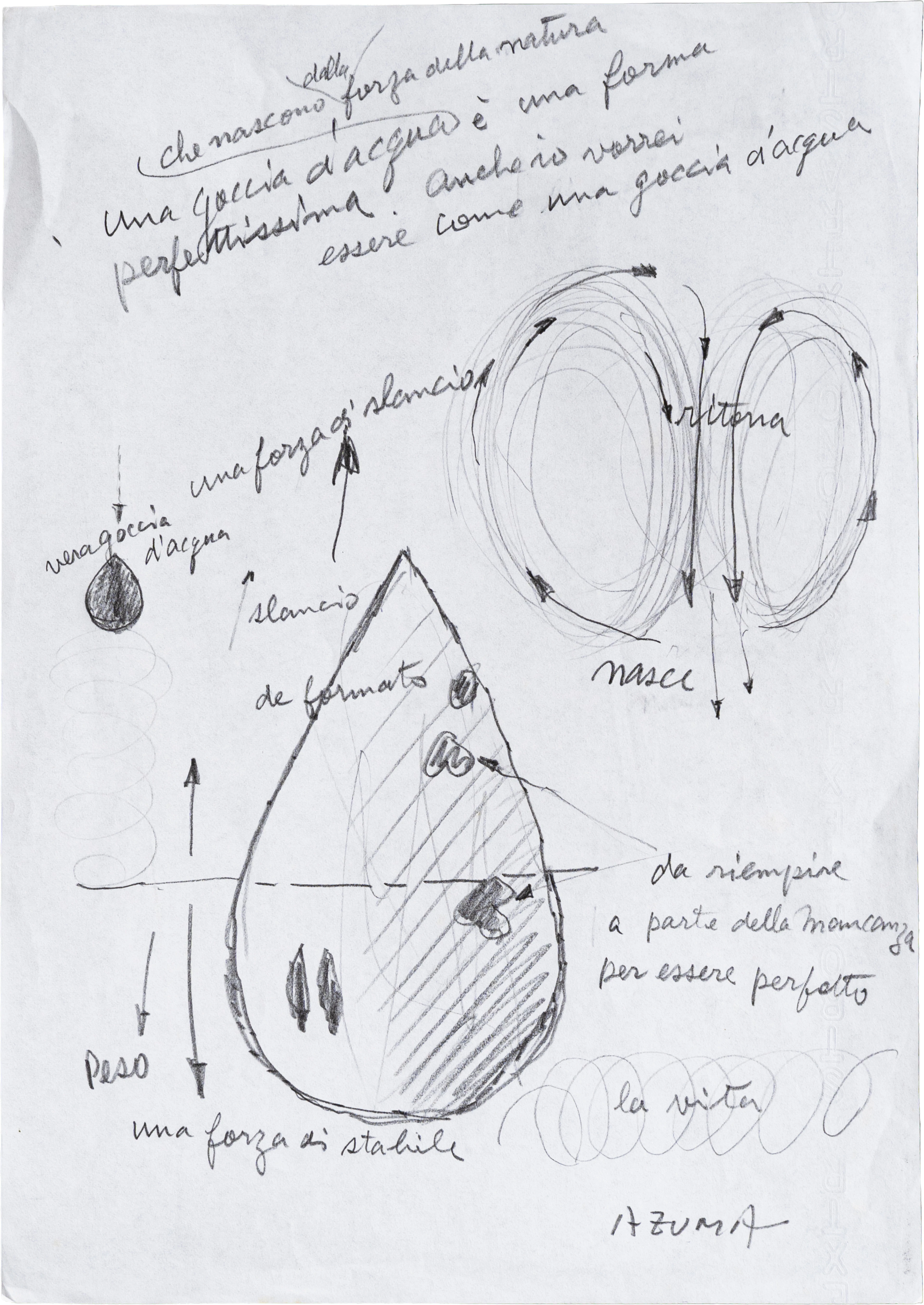 KENGIRO AZUMA (1926 - 2016) Coppia di disegni. Senza titolo A. Matita