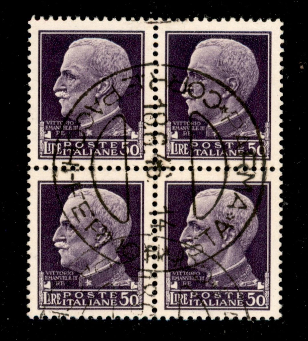 Regno - Vittorio Emanuele III - Uso Tardivo Quartina del 50 lire Imperiale