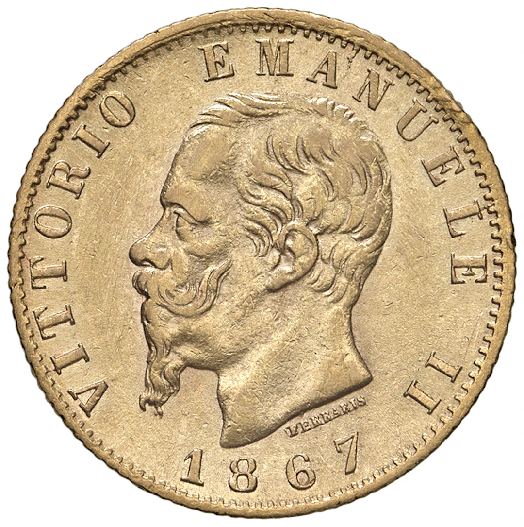SAVOIA - Regno d'Italia - Vittorio Emanuele II, 1861 - 1878 20 Lire