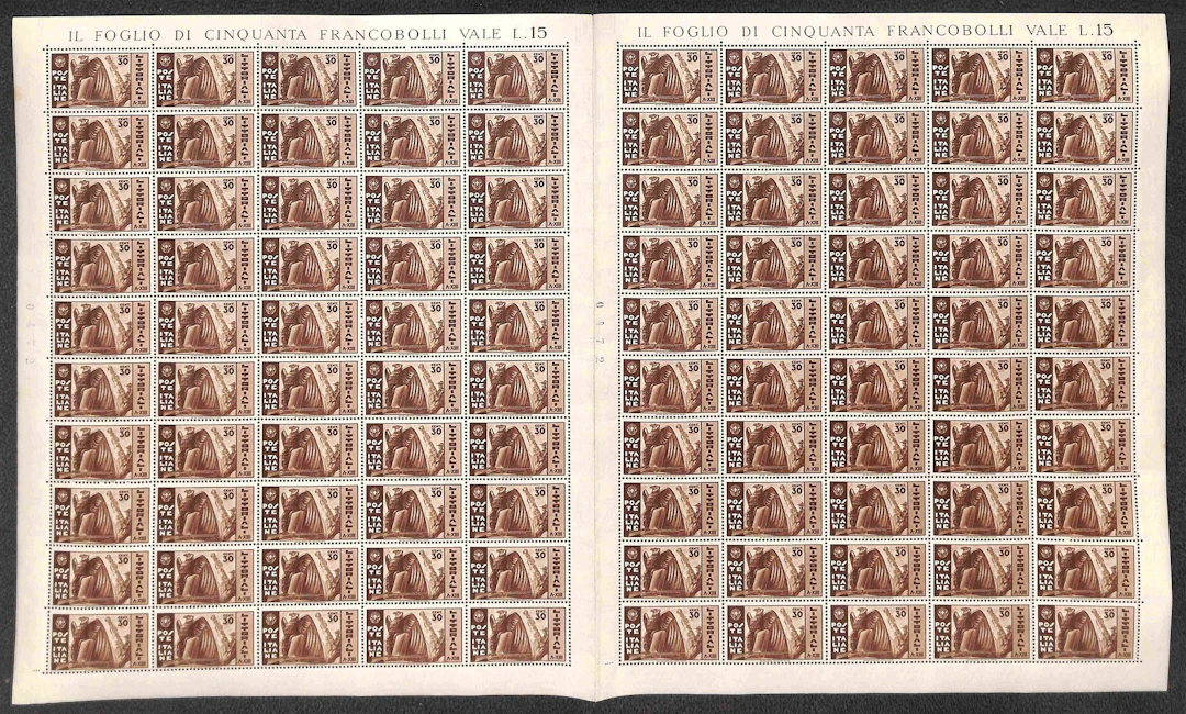 Regno - Vittorio Emanuele III - 1935 Splendida serie completa in fogli