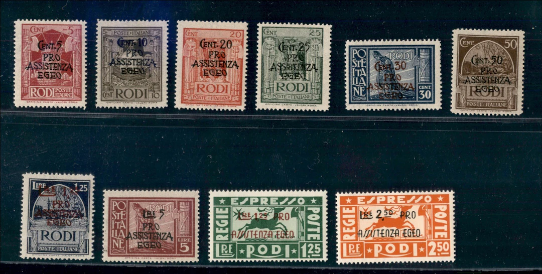Colonie - Occupazione Tedesca dell'Egeo - 1943 Pro Assistenza (118/125