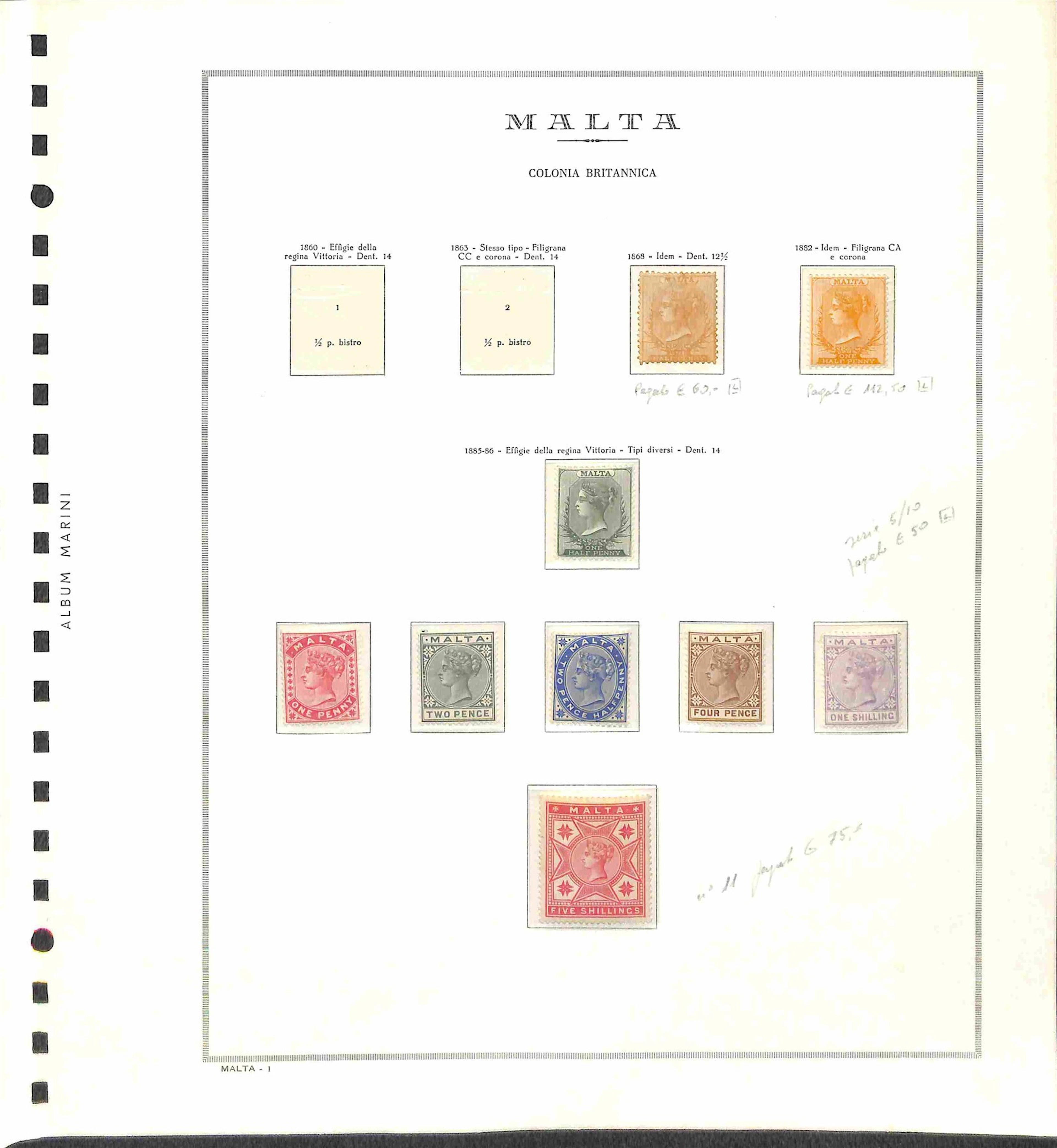 Lotti e Collezioni - Europa e Oltremare - MALTA - 1868/2004 Collezione