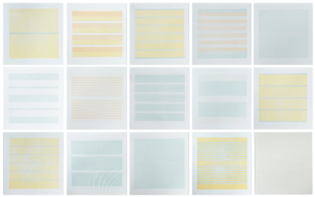 AGNES MARTIN (1912 - 2004) Paintings and Writings 2000 portfolio di
