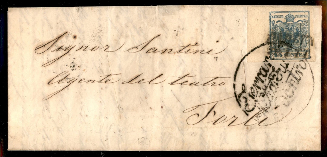 Antichi Stati Italiani - Lombardo Veneto Lettera con 45 cent bordo