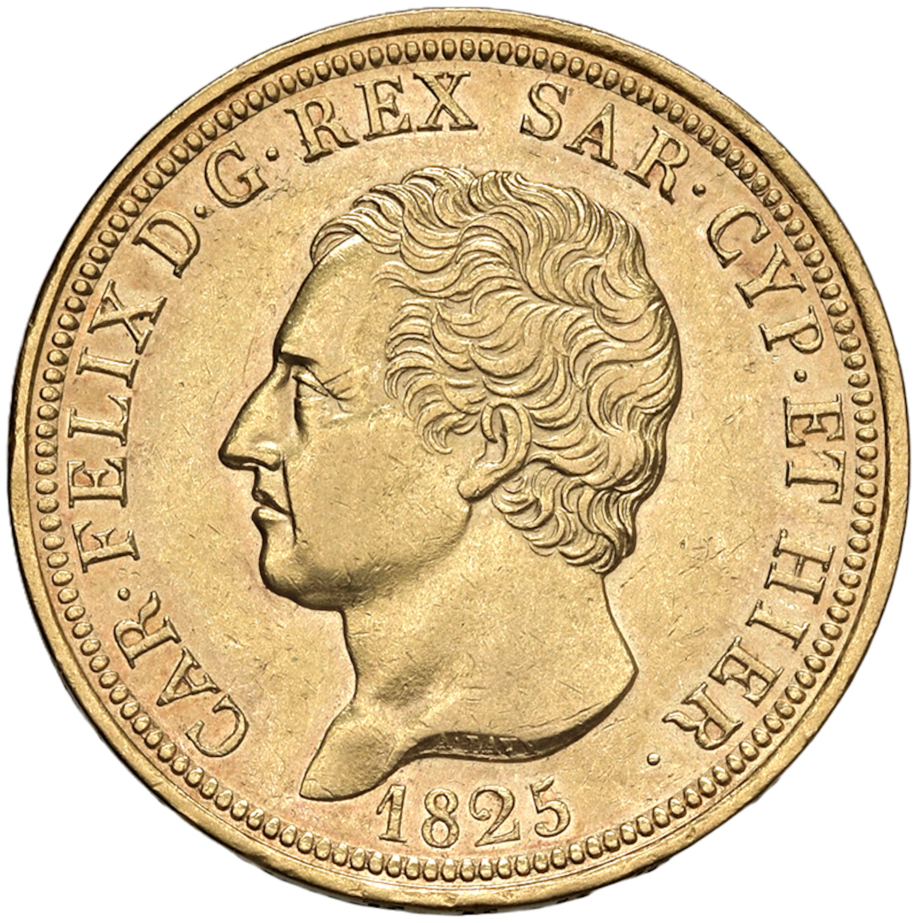 SAVOIA - Regno di Sardegna - Carlo Felice (1821-1831) 80 Lire 1825