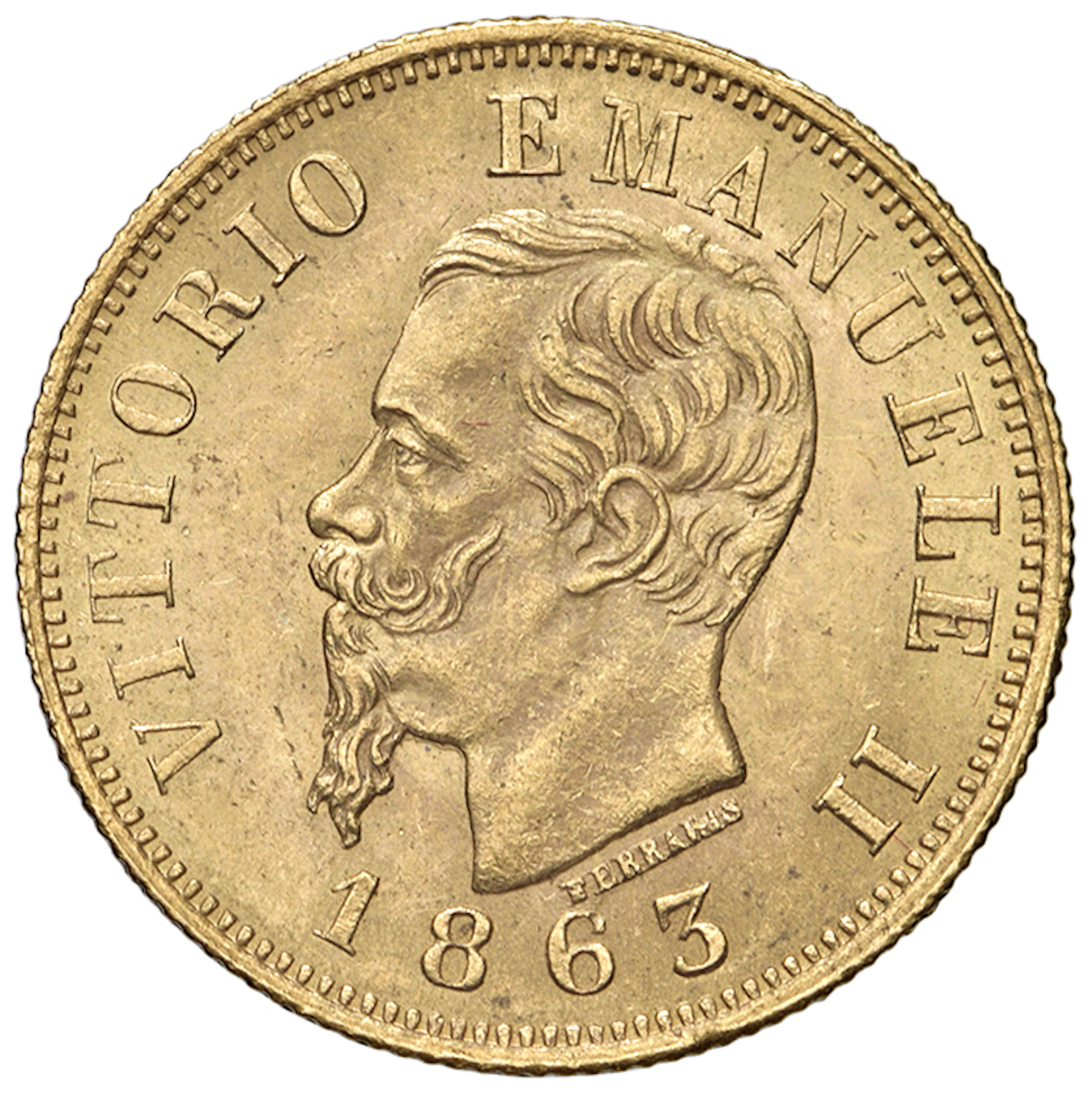 SAVOIA - Regno d'Italia - Vittorio Emanuele II, 1861 - 1878 10 Lire