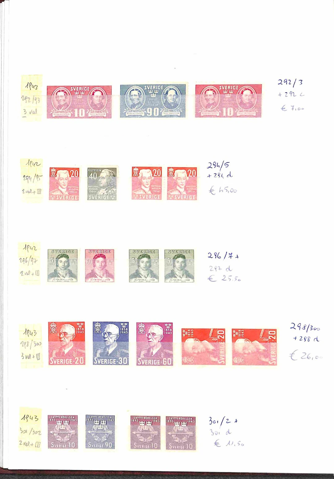 Lotti e Collezioni - Europa e Oltremare - SVEZIA - 1935/1994 Collezione