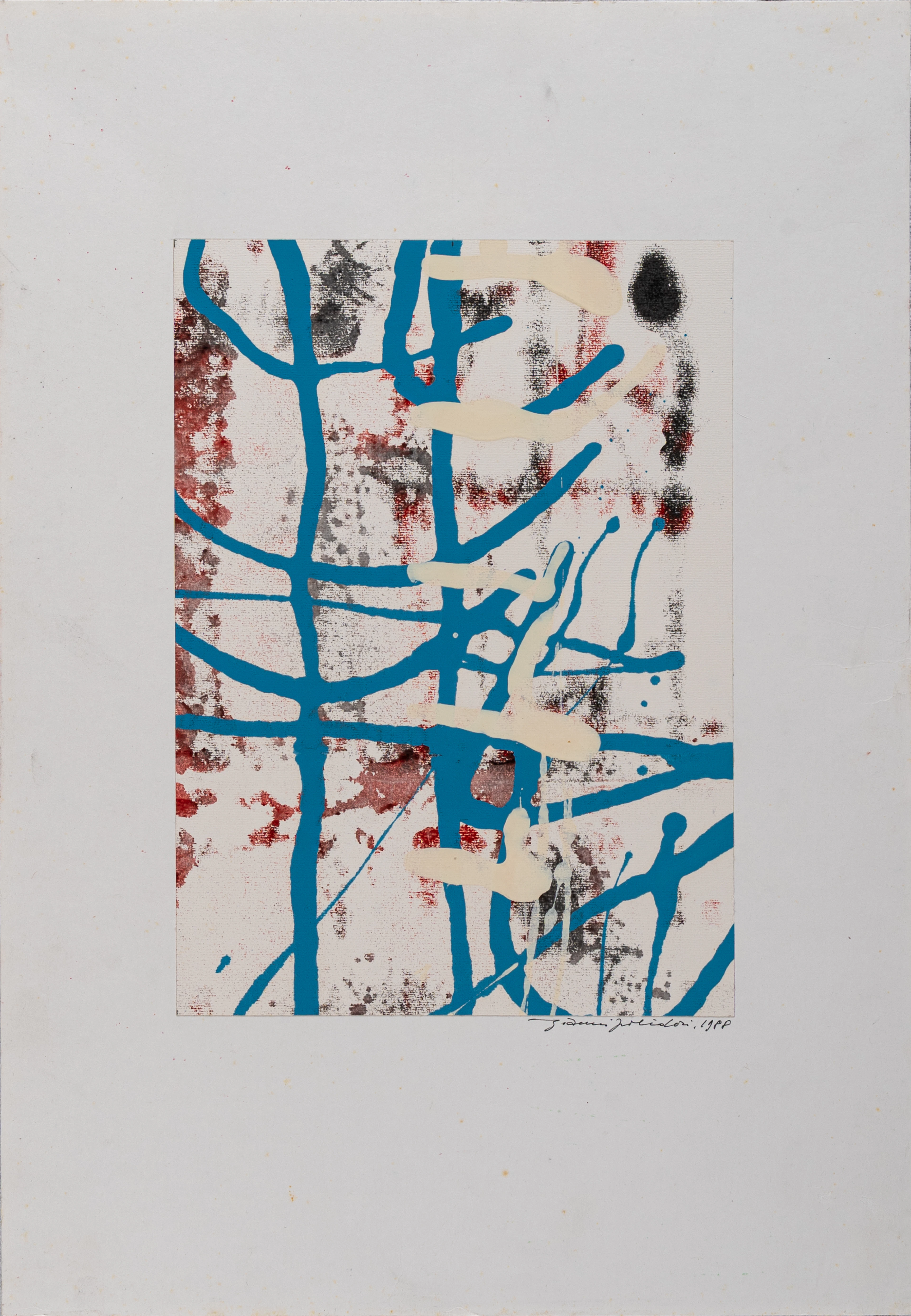 GIANNI POLIDORI (1923 - 1992) Senza titolo 1988 Tecnica mista su carta