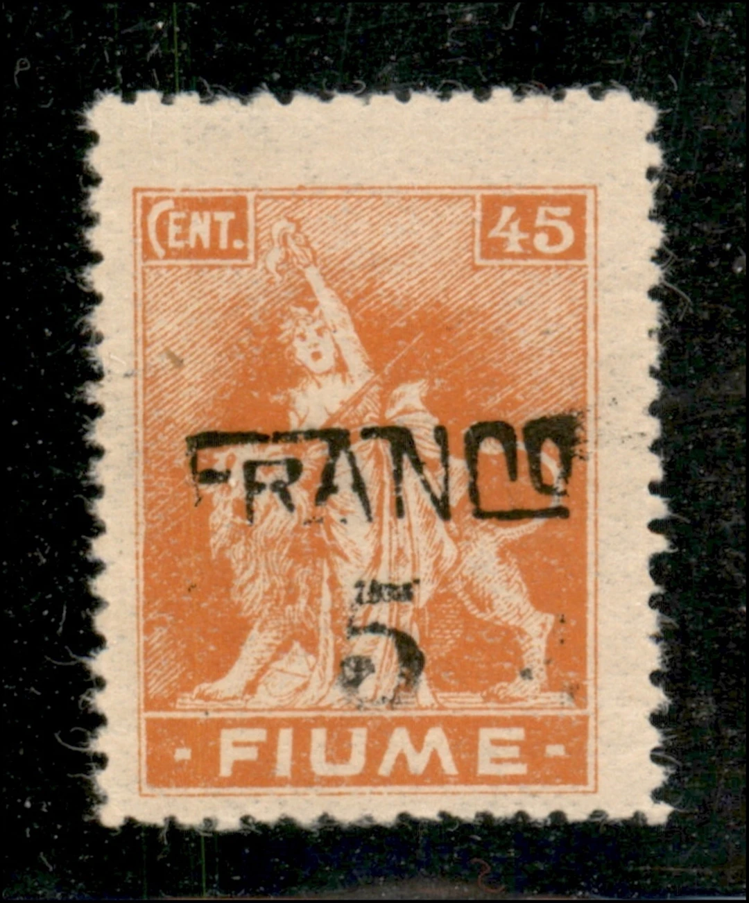 Occupazioni I guerra mondiale - Fiume - 1919/1920 - Errore di soprastampa