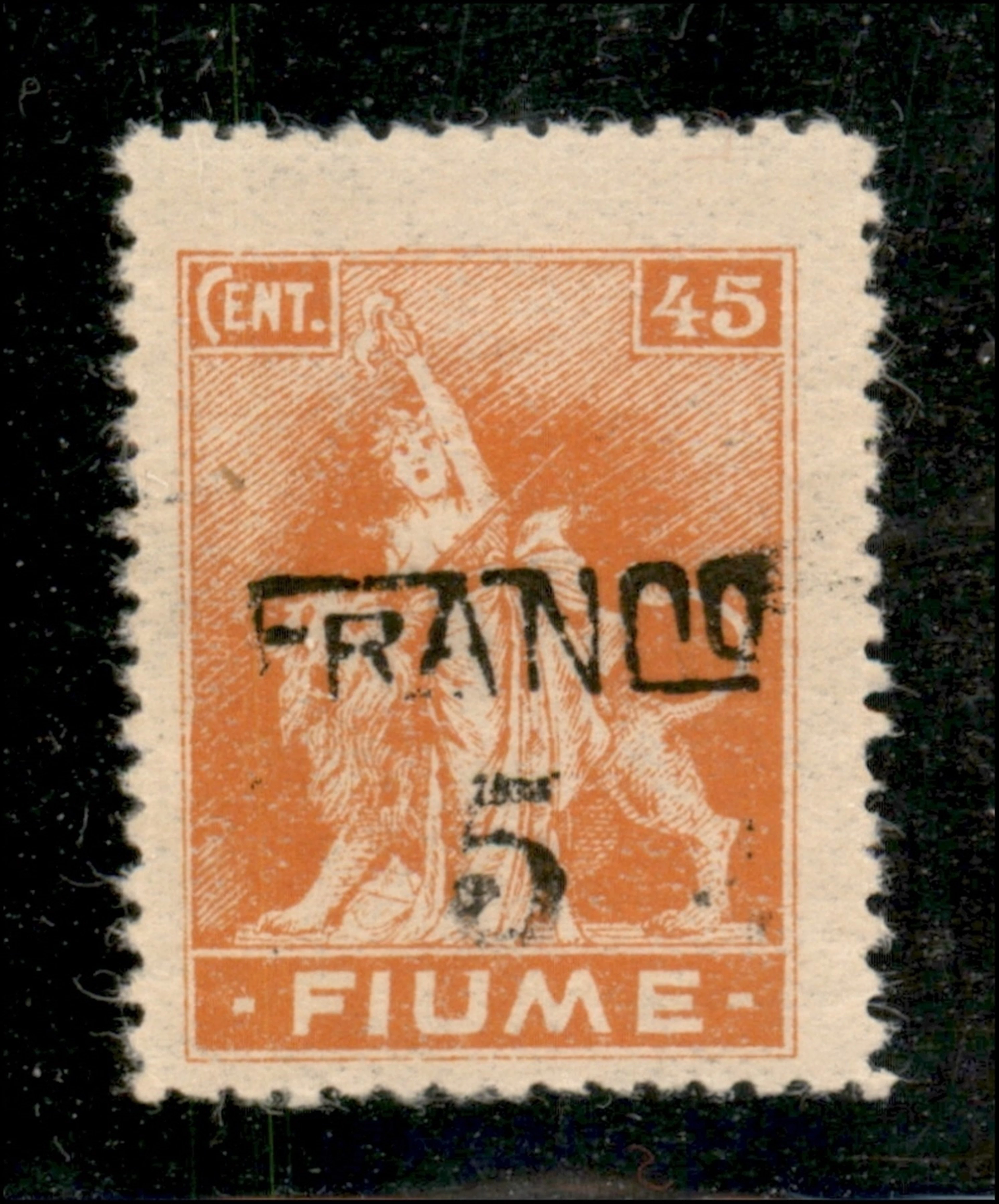 Occupazioni I guerra mondiale - Fiume - 1919/1920 - Errore di soprastampa