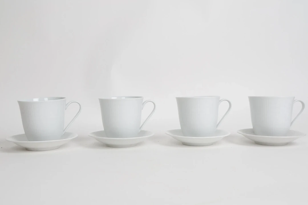 KAFFEKOPPAR MED FAT, 4 st, "Swedish Grace", Rörstrand
