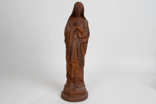 MADONNA, SKULPTUR, gjutjärn,1900-tal.