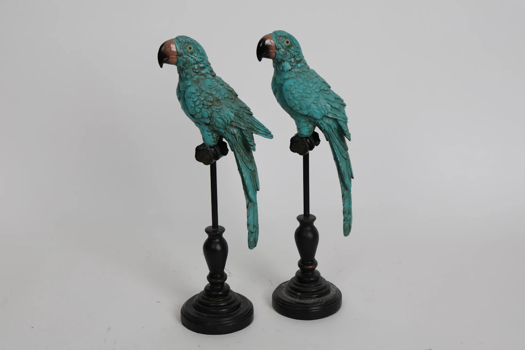 Papegojfigurer, 1 par.
