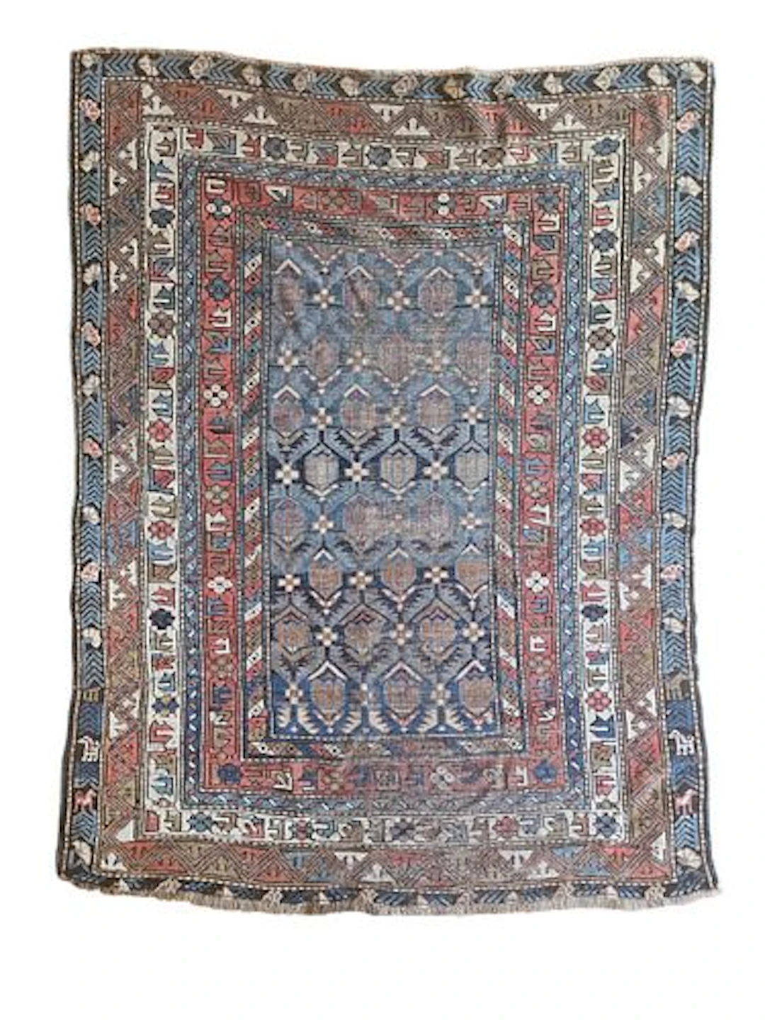 Antique Caucasian Shirvan Rug 3'11" x 5'1"