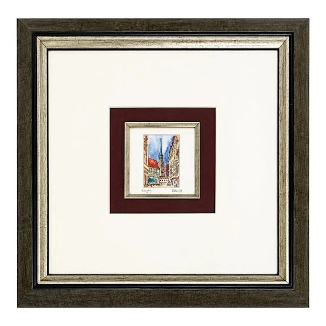 Vienna Street Scene, 2002, Watercolor and Ink on Paper