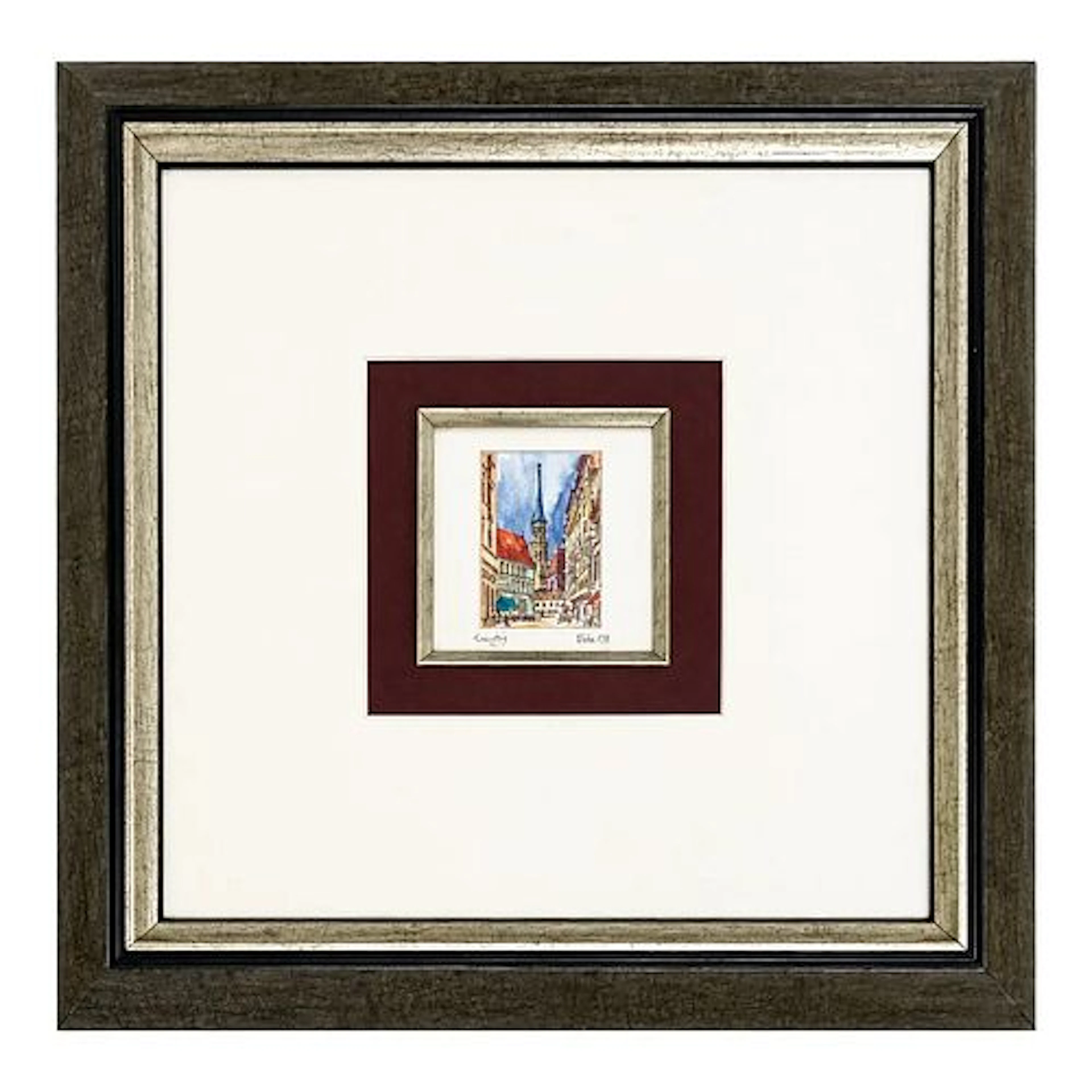 Vienna Street Scene, 2002, Watercolor and Ink on Paper
