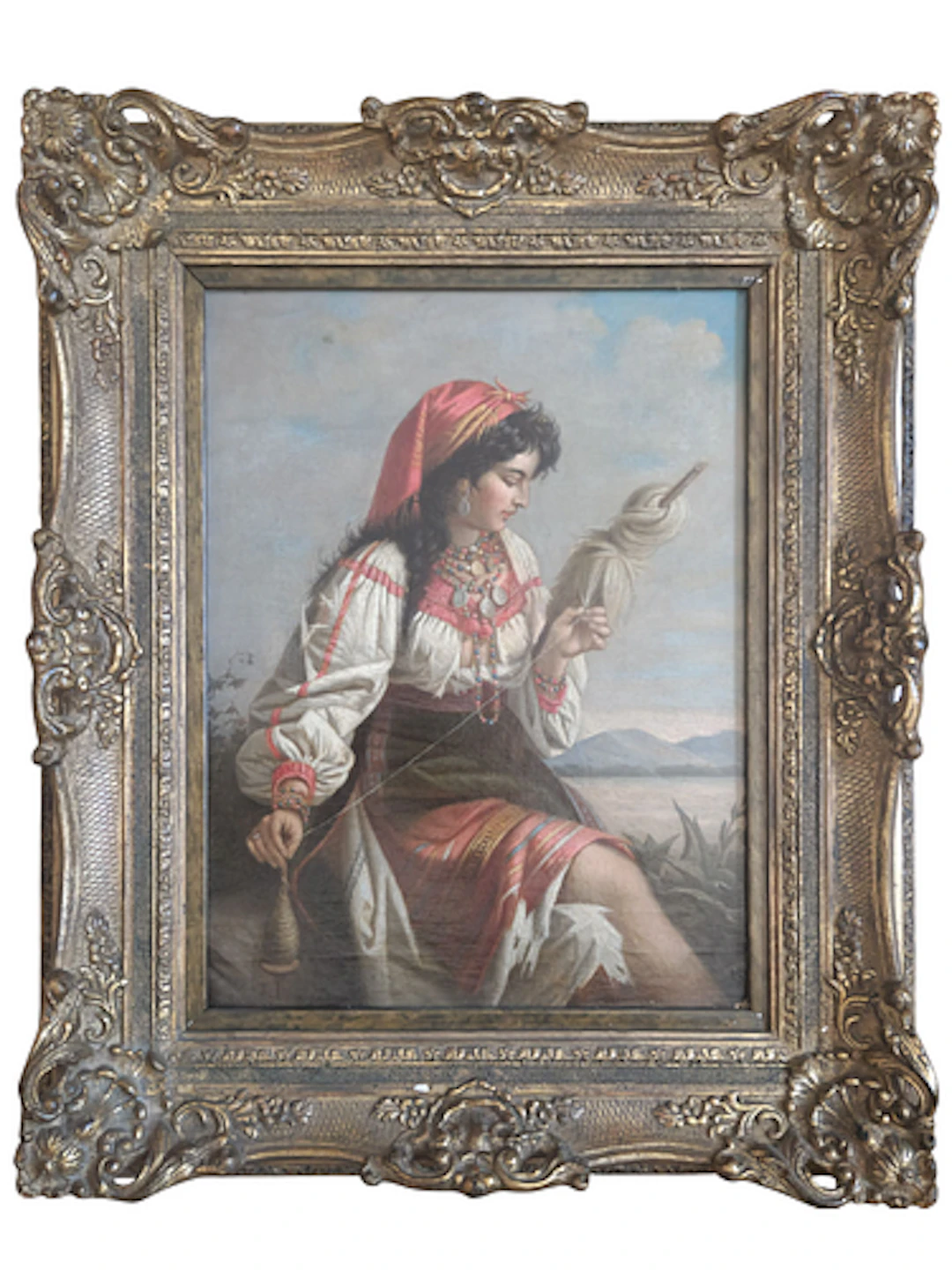 G. Schreiber - The Spinner, Oil on Canvas