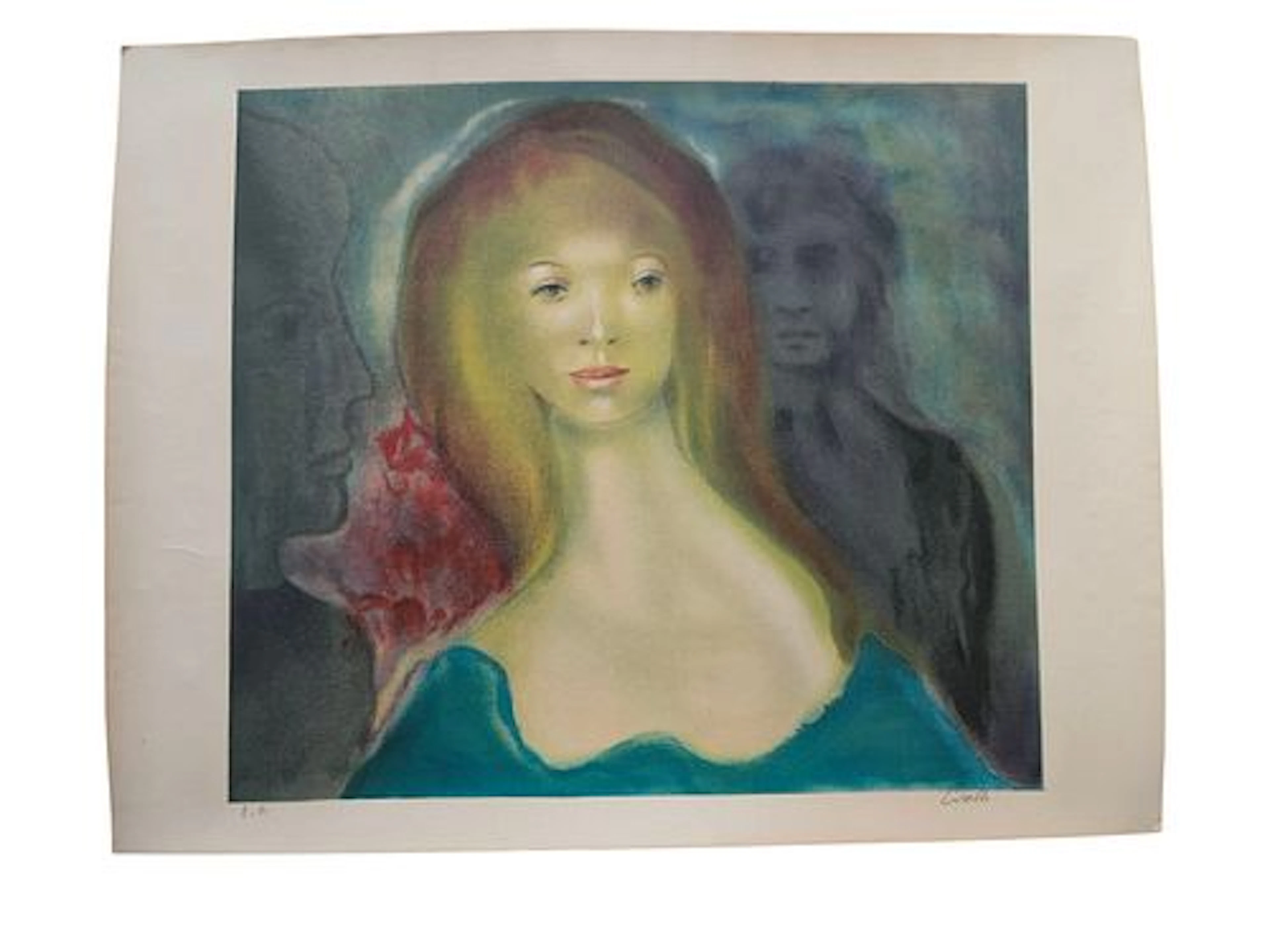 Marcel Mouly, Portrait of a Woman, Signed Artist's Proof Color Lithograph