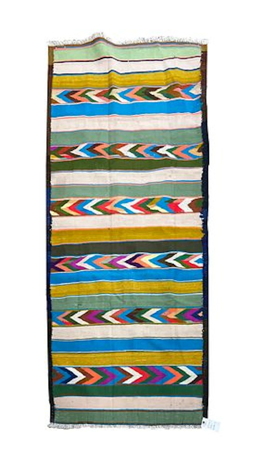 Turkish Kilim Hand Knotted Wool Rug 3'7" x 7'1"