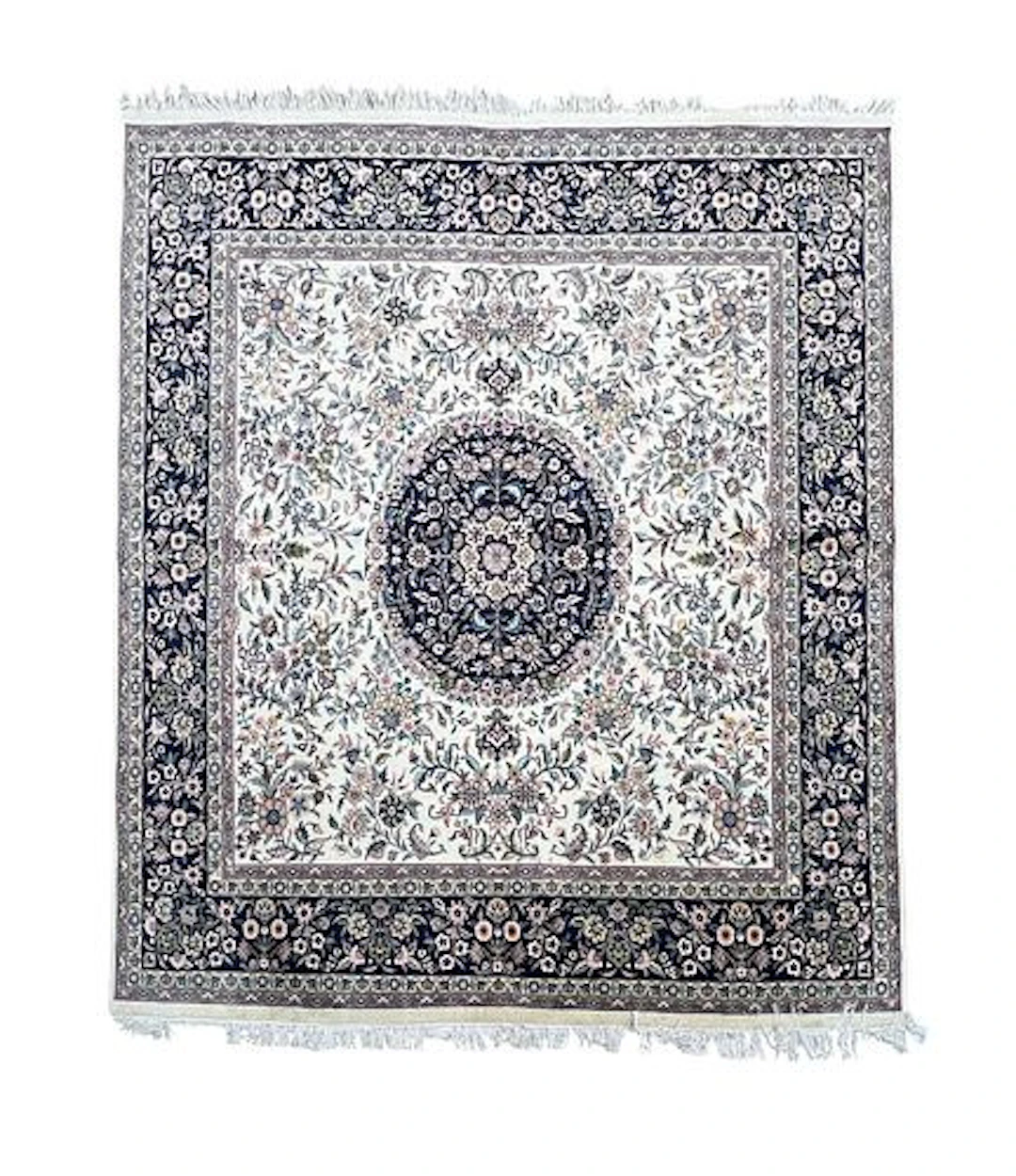 Persian Tabriz Square Wool Rug 8' x 8'