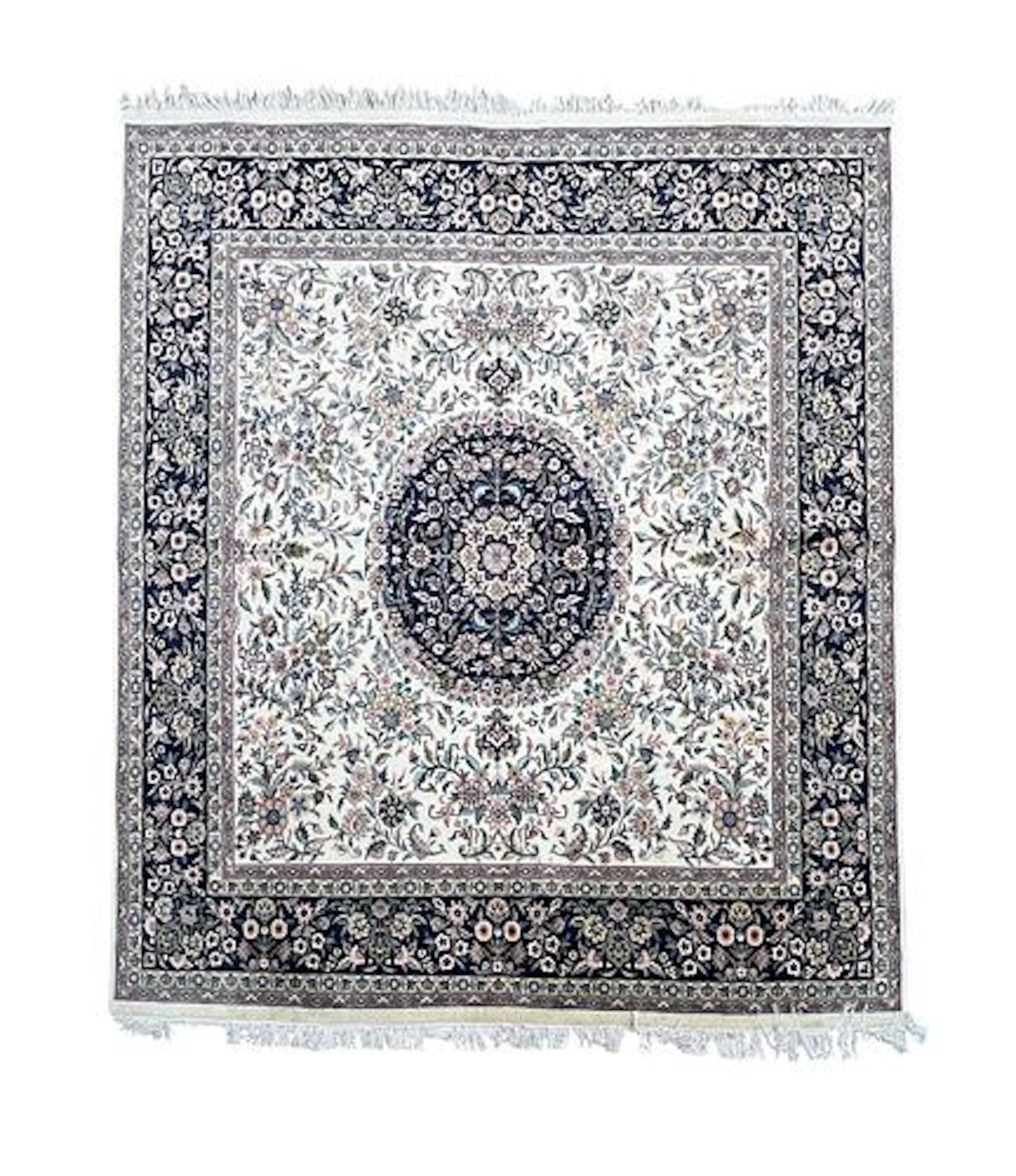 Persian Tabriz Square Wool Rug 8' x 8'