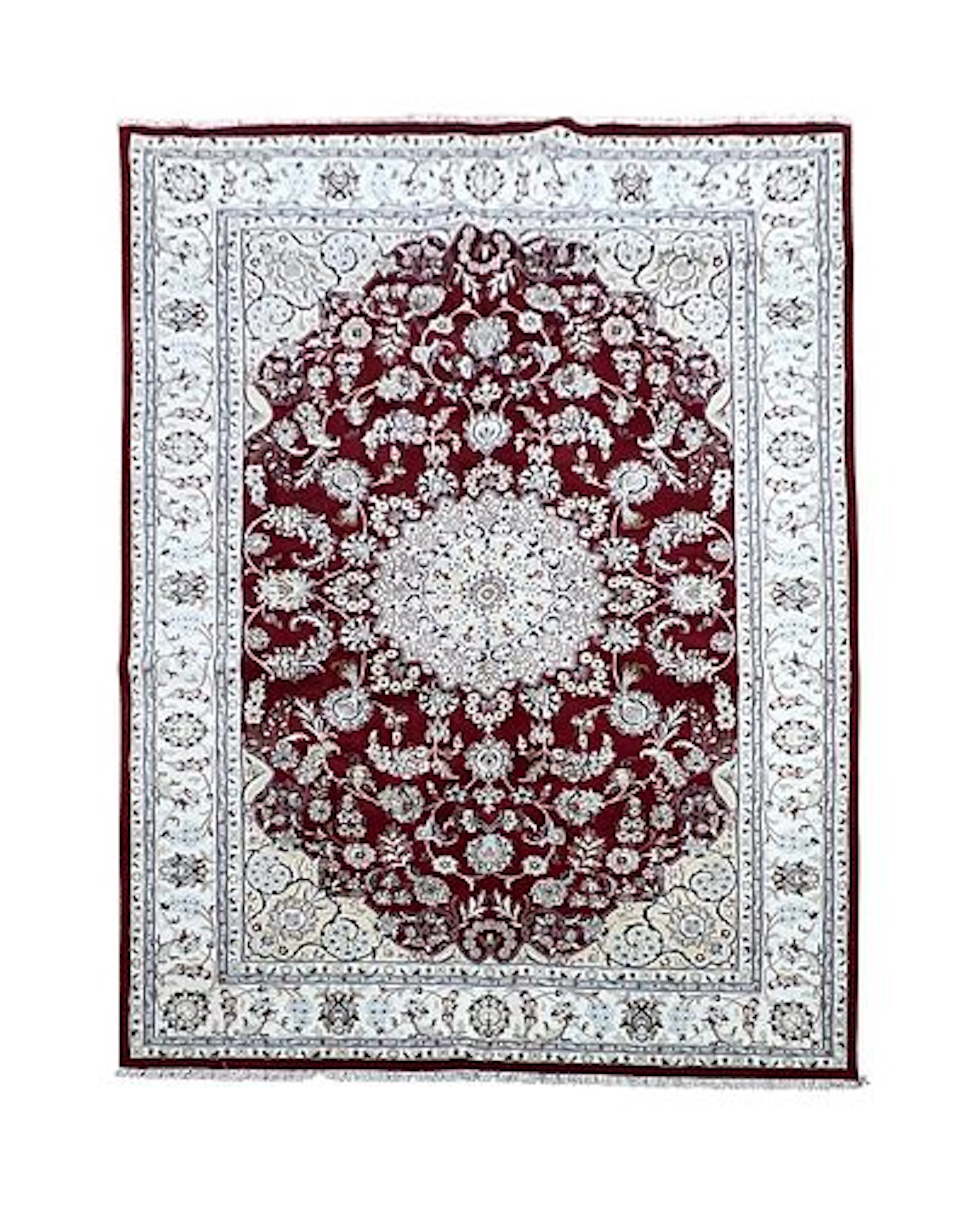 Persian Nain Wool Rug 6'1" x 9'2"