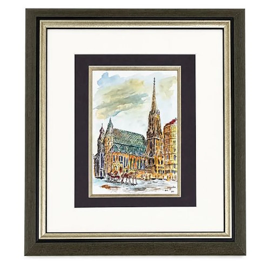 Stephansdom, Vienna, 2008, Watercolor and Ink on Paper