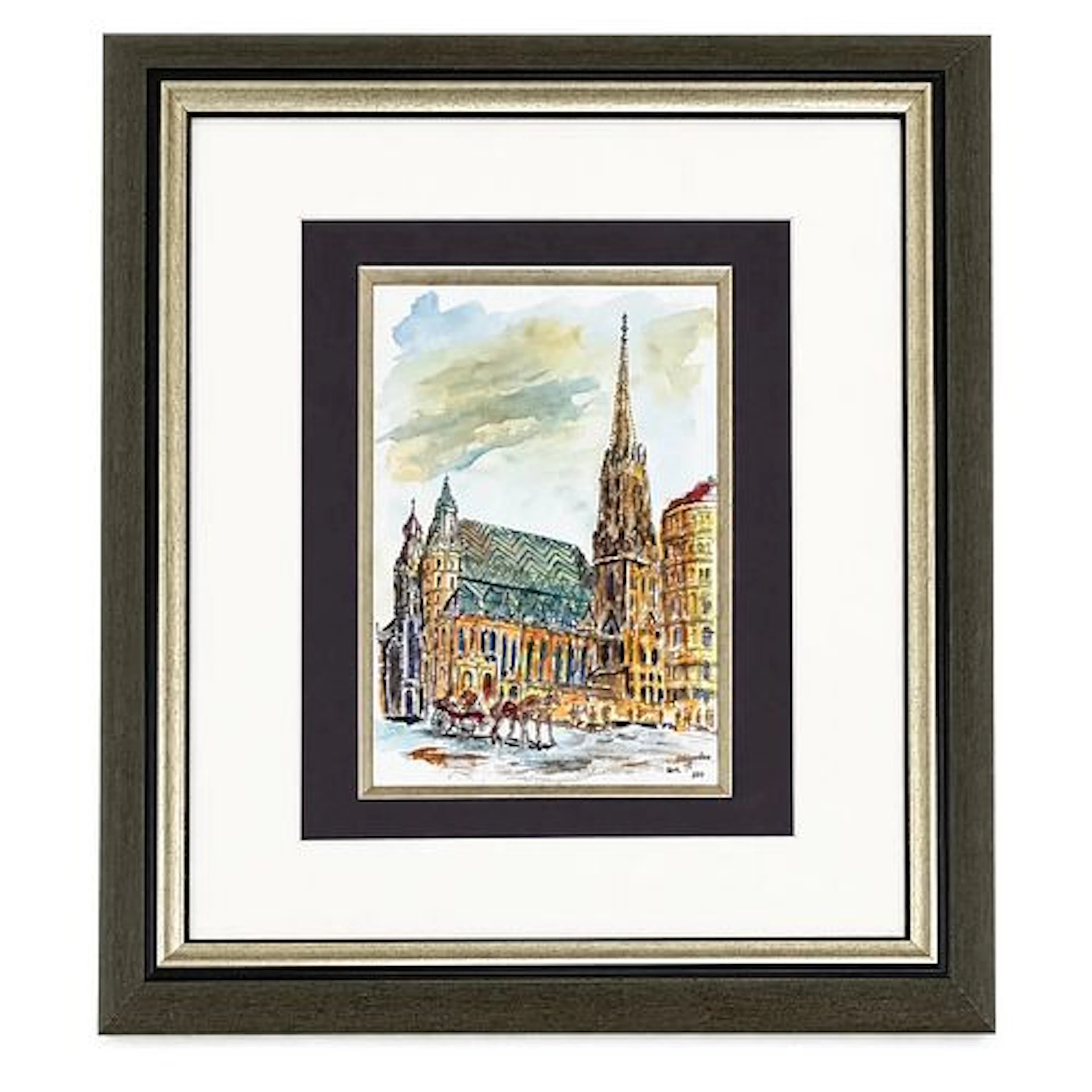 Stephansdom, Vienna, 2008, Watercolor and Ink on Paper