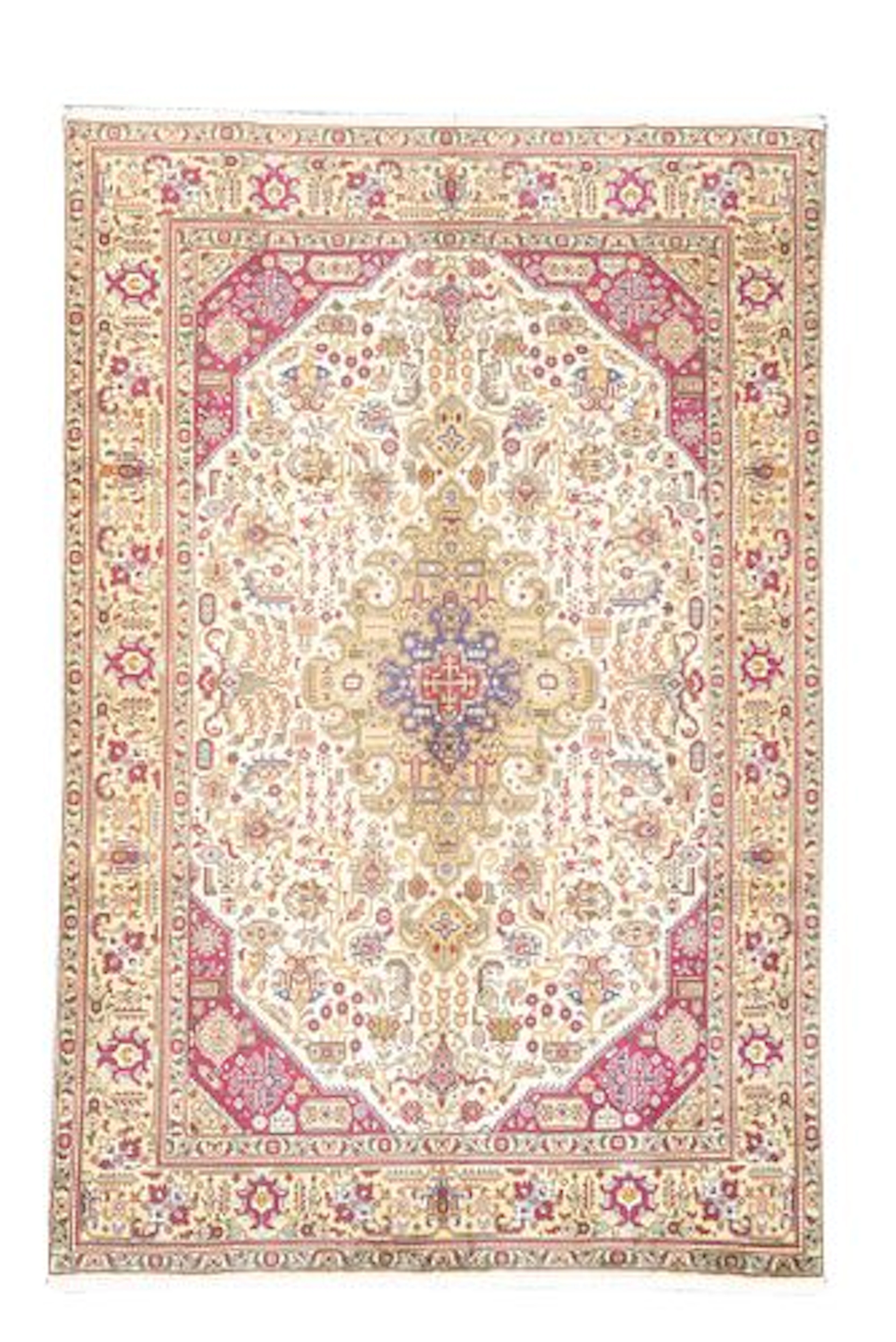 Vintage Persian Tabriz Rug 6'8" x 10'