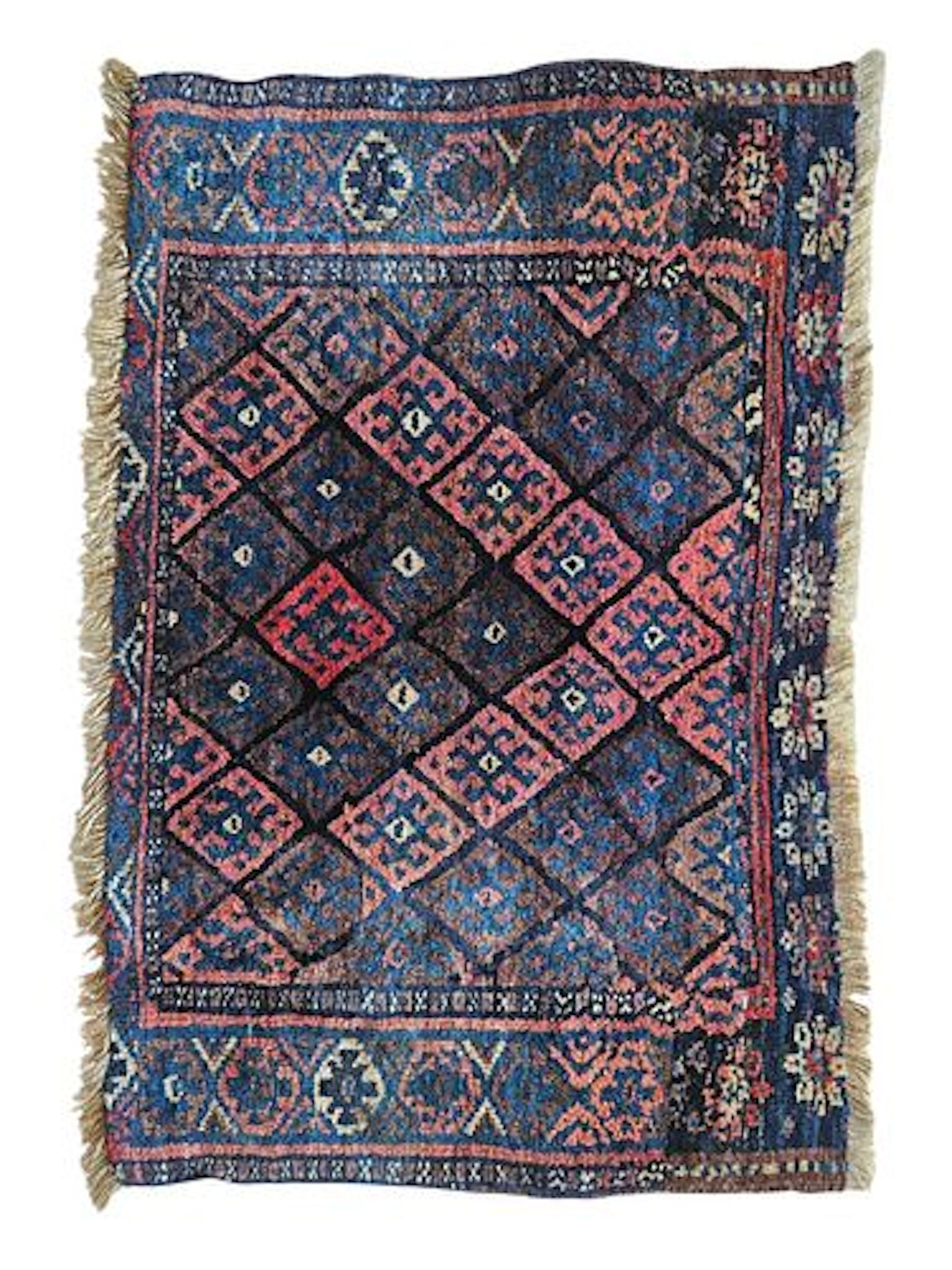 Vintage Balouch Afghan Tribal Rug 2' x 2'11"