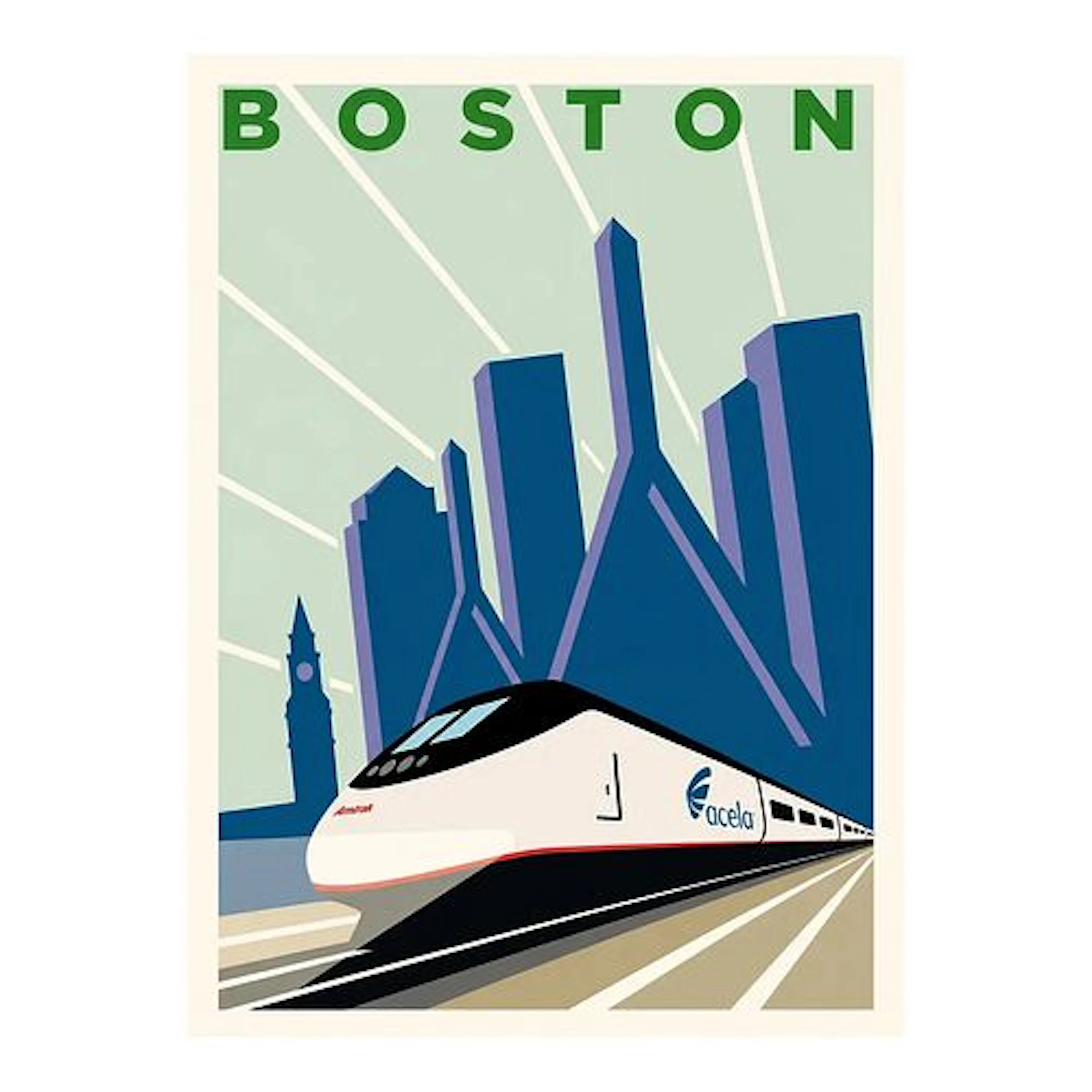 Michael Schwab - Boston - Acela - Amtrak, C. 2004, Poster on Paper